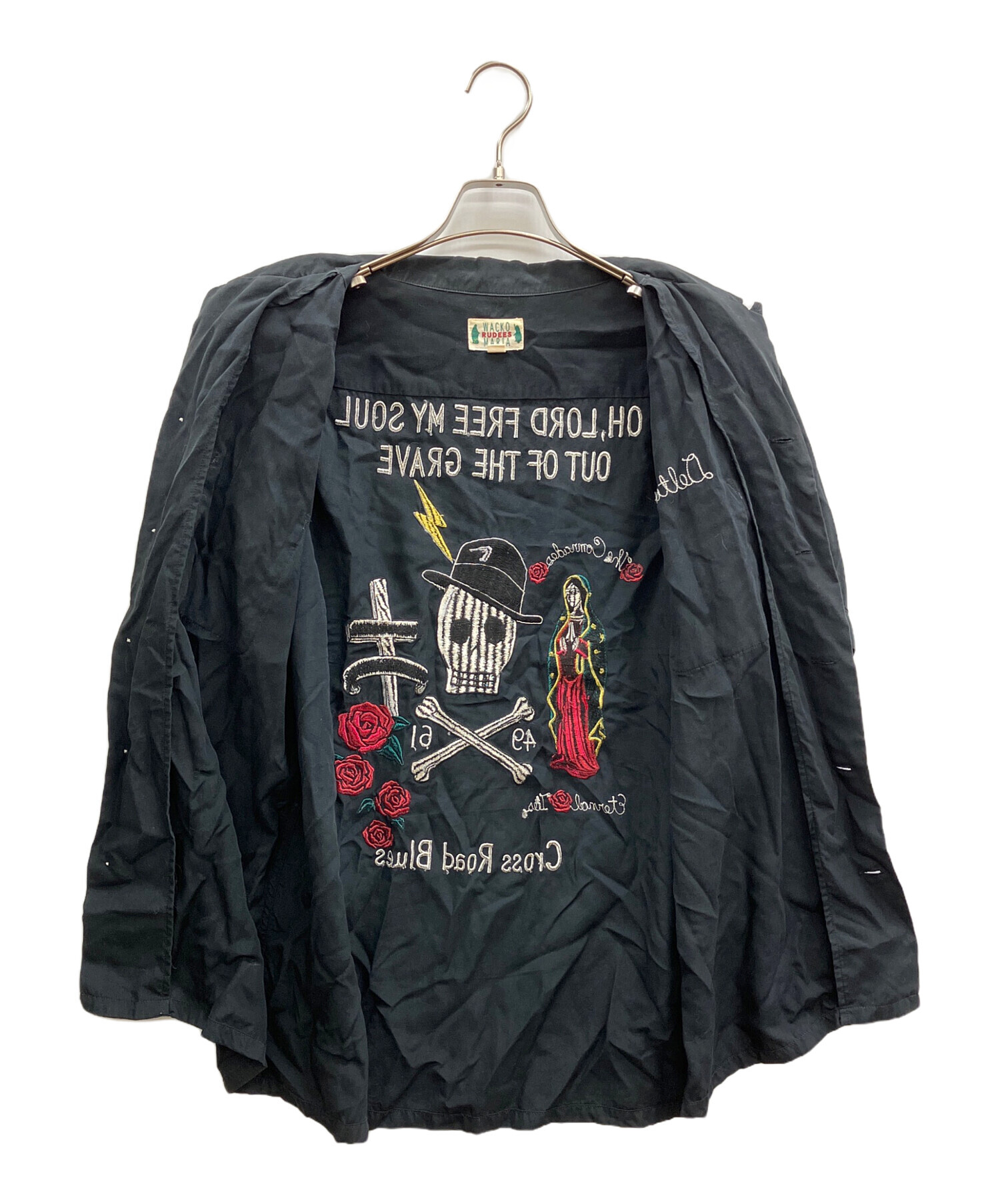 中古・古着通販】WACKO MARIA RUDEES (ワコマリア) スカル刺繍レーヨン