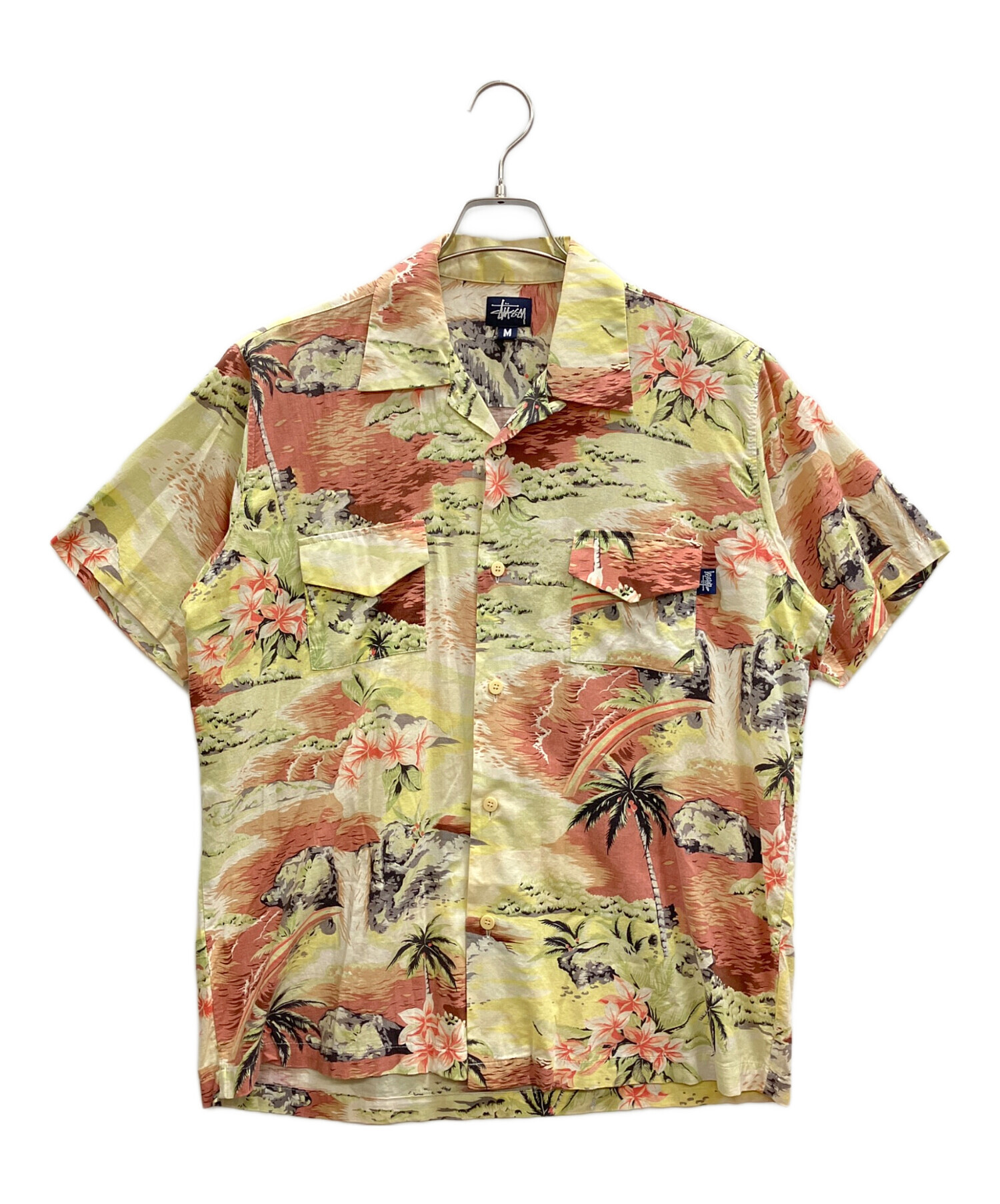 Stussy アロハシャツ Mサイズ 中古・古着通販】stussy (ステューシー) アロハシャツ イエロー サイズ