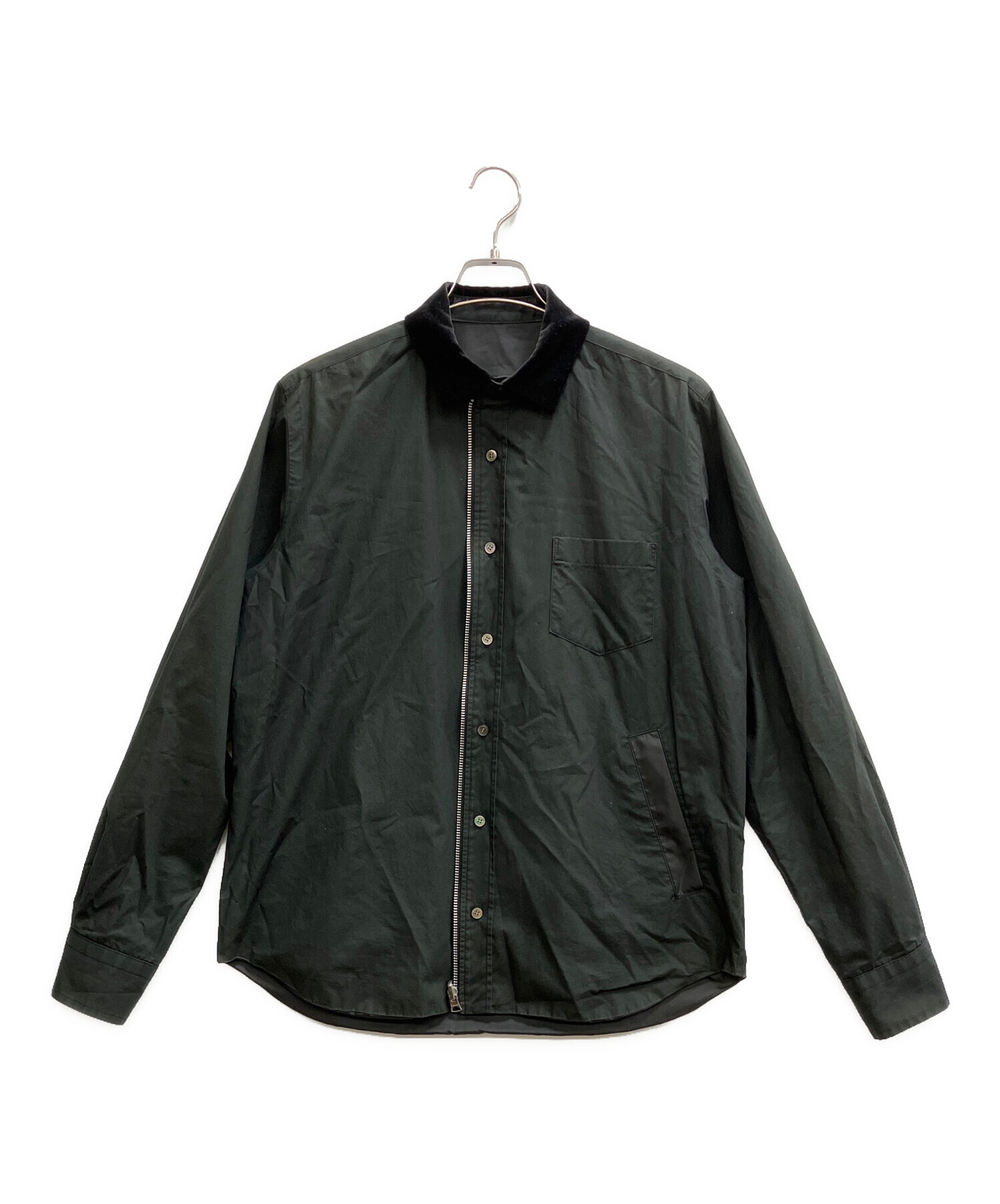 中古・古着通販】sacai (サカイ) リバーシブルシャツジャケット グレー 
