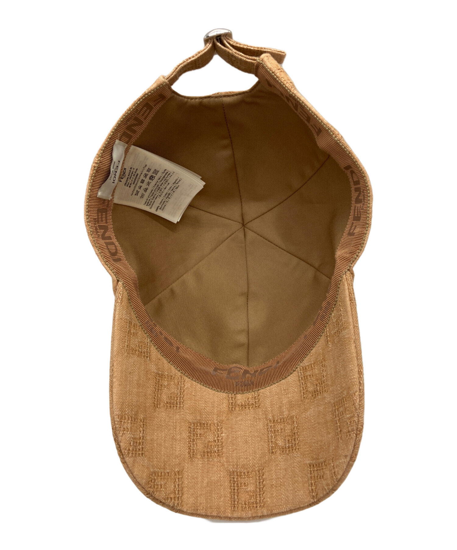 中古・古着通販】FENDI (フェンディ) Fロゴデニムキャップ ベージュ