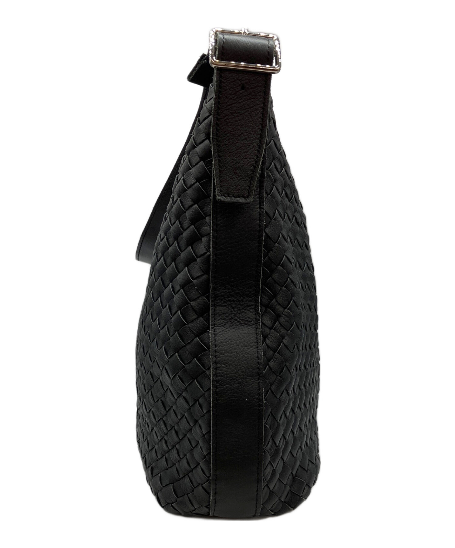 中古・古着通販】Llife (ライフ) COW LEATHER MESH BAG ブラック