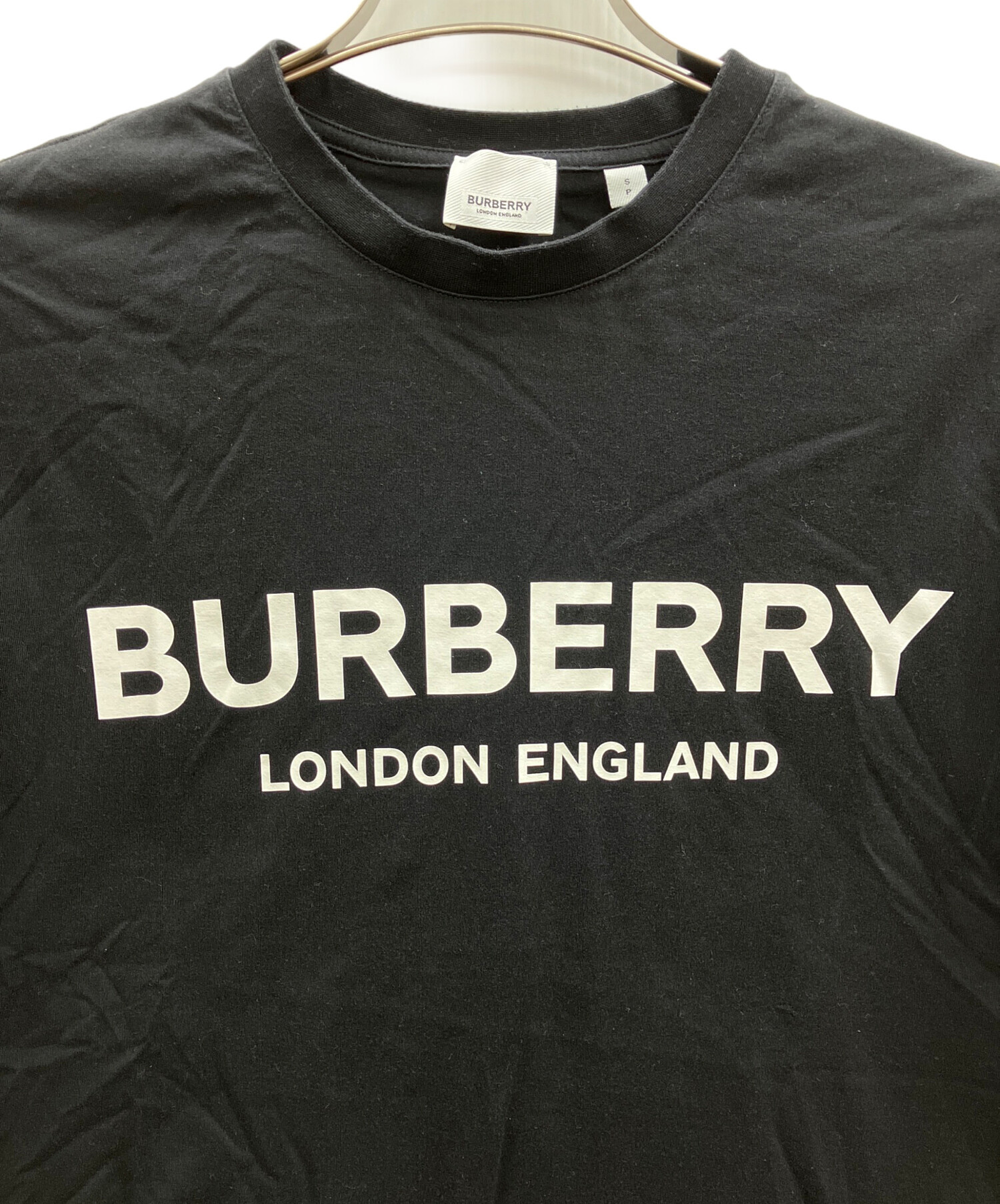 _−☆【わけあり】BURBERRY LONDON センターロゴ Tシャツ 中古・古着