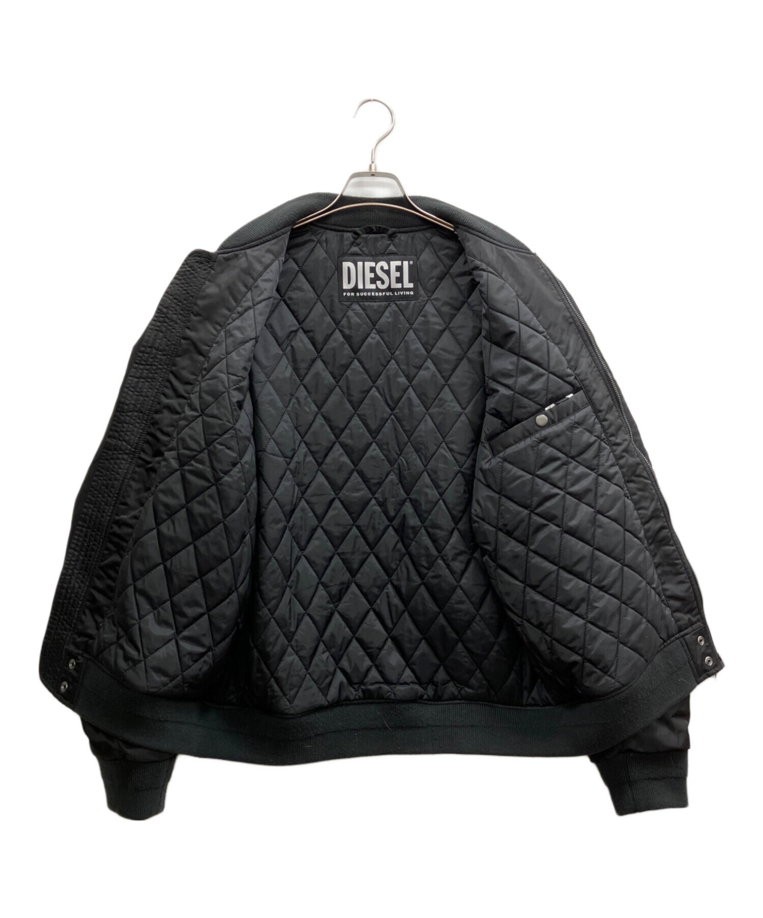 【極美品】ディーゼル J-ROSS-NEW JACKET MA-1 ボンバー S 中古・古着通販】DIESEL (ディーゼル) J-ROSS-NEW JACKET ブラック