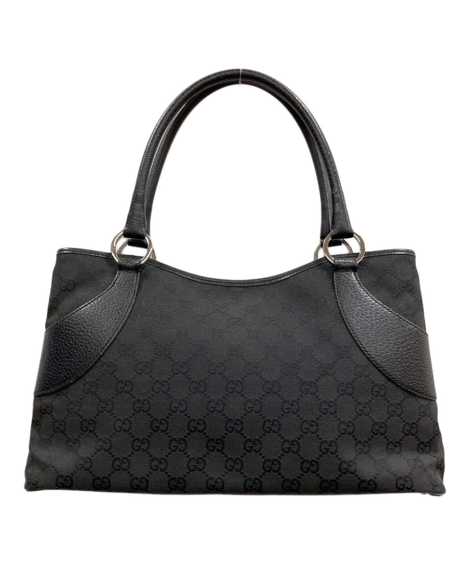 【美品】GUCCI グッチ GGキャンバス トートバッグ ブラック 中古・古着通販】GUCCI (グッチ) GGキャンバストートバッグ ブラック