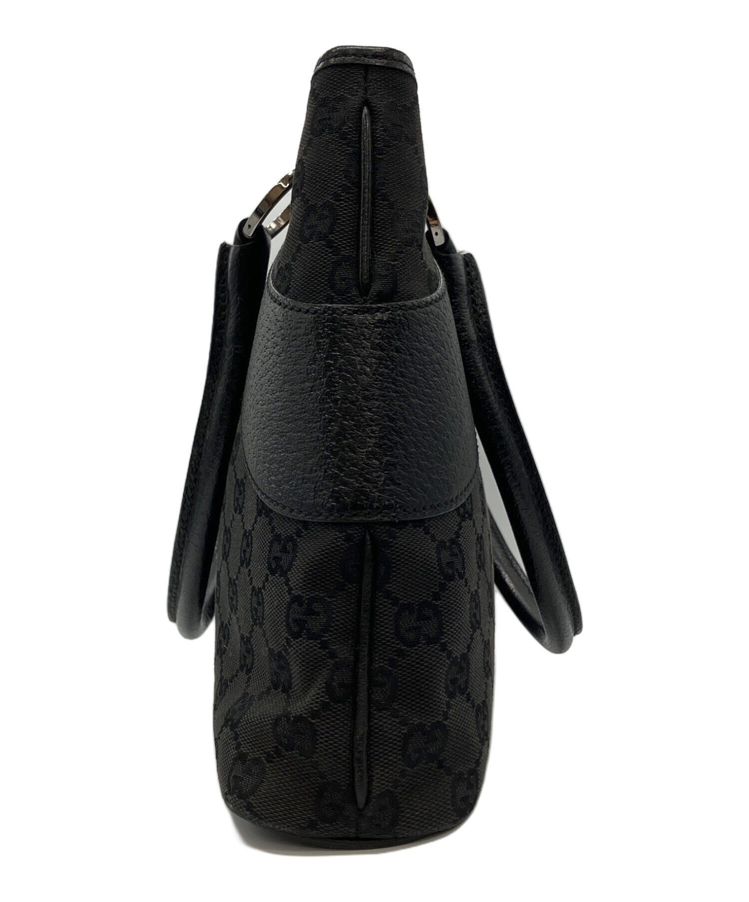 Gucci ブラック バック 中古・古着通販】GUCCI (グッチ) GGキャンバストートバッグ ブラック