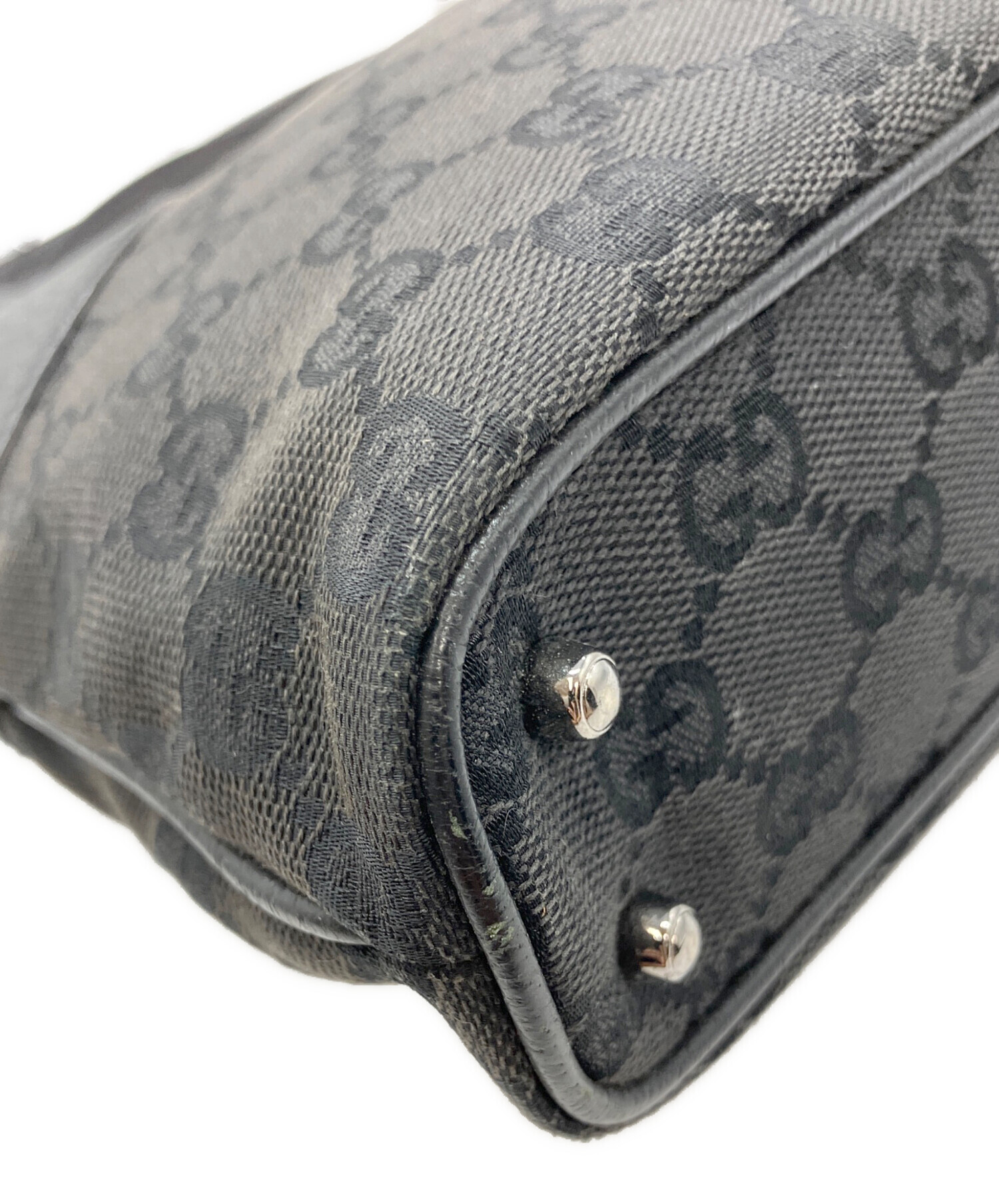 中古・古着通販】GUCCI (グッチ) GGキャンバストートバッグ ブラック