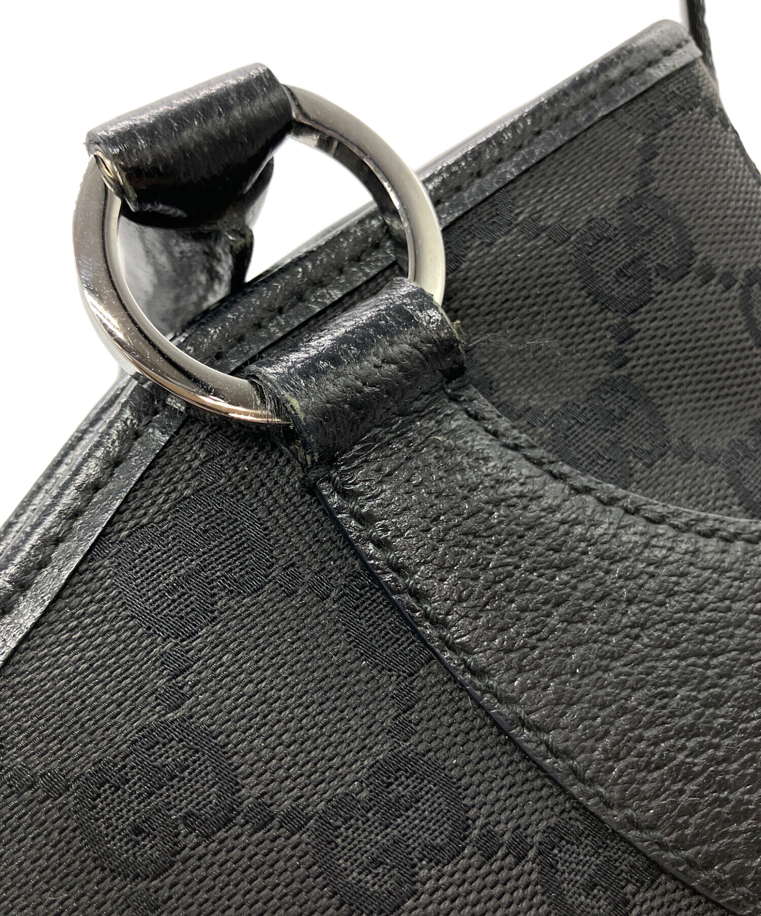 中古・古着通販】GUCCI (グッチ) GGキャンバストートバッグ ブラック