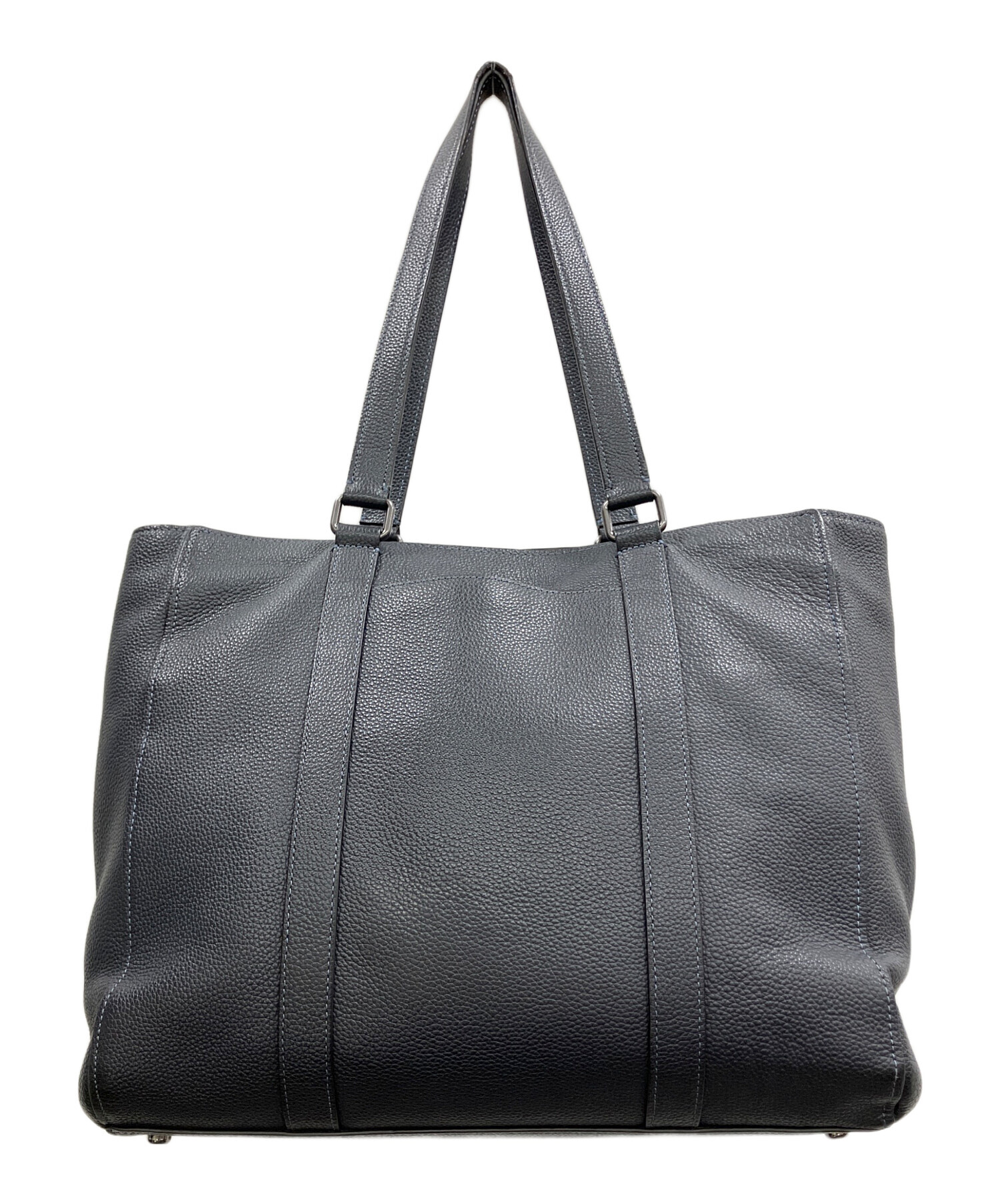 中古・古着通販】COACH (コーチ) ダブルハンドルトートバッグ ネイビー