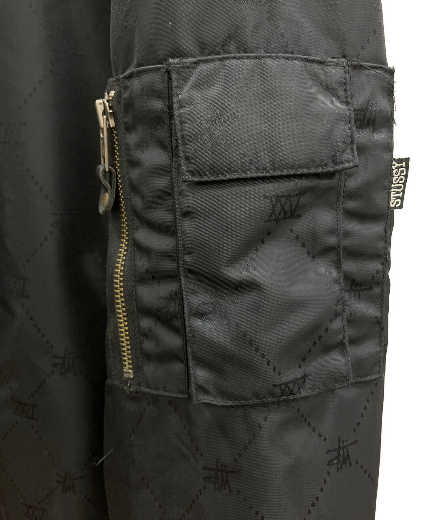 中古・古着通販】stussy (ステューシー) モノグラムMA-1ジャケット