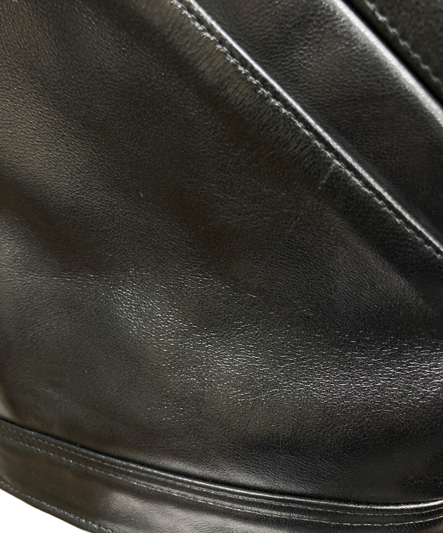 中古・古着通販】Schott (ショット) LEATHER TRACKER JACKET ブラック
