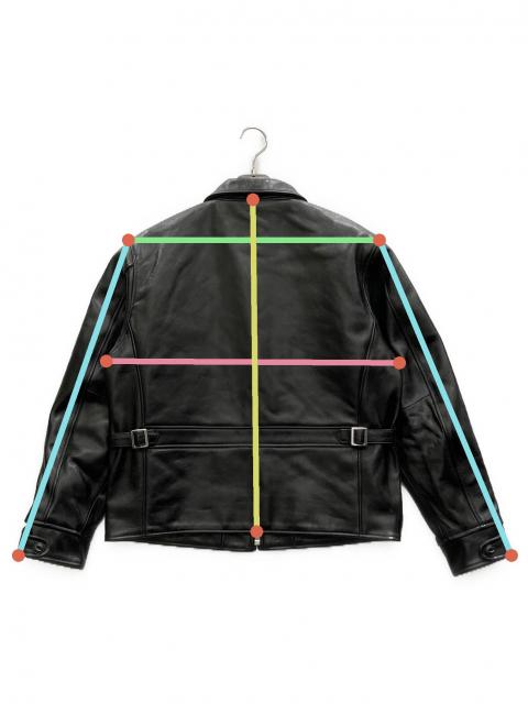 中古・古着通販】Schott (ショット) LEATHER TRACKER JACKET ブラック