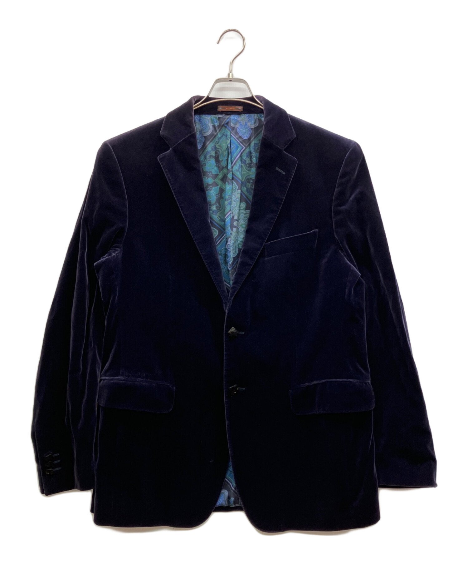 中古・古着通販】ETRO (エトロ) 裏総柄ベロアジャケット パープル