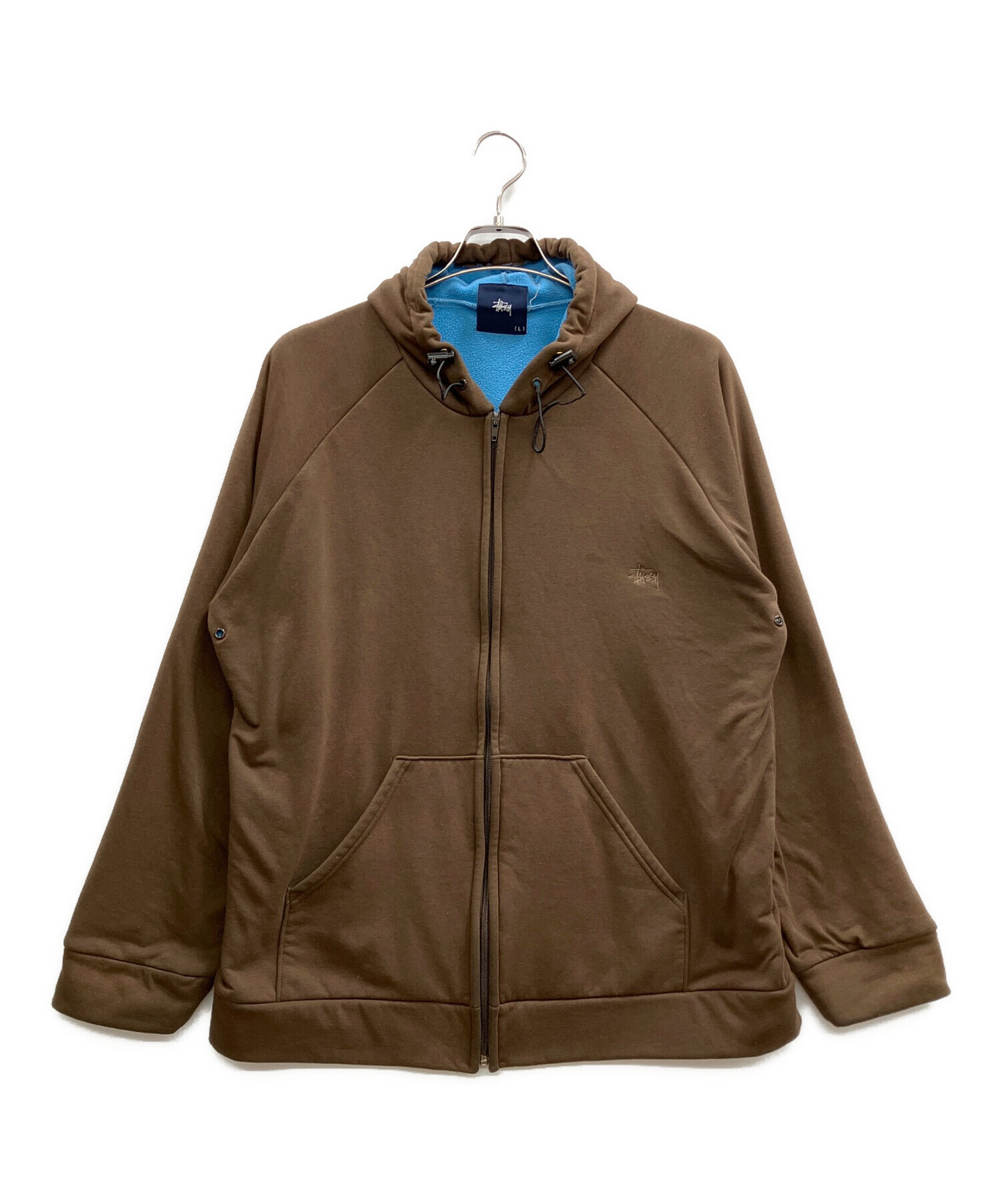 中古・古着通販】stussy (ステューシー) ロゴジップパーカー ブラウン