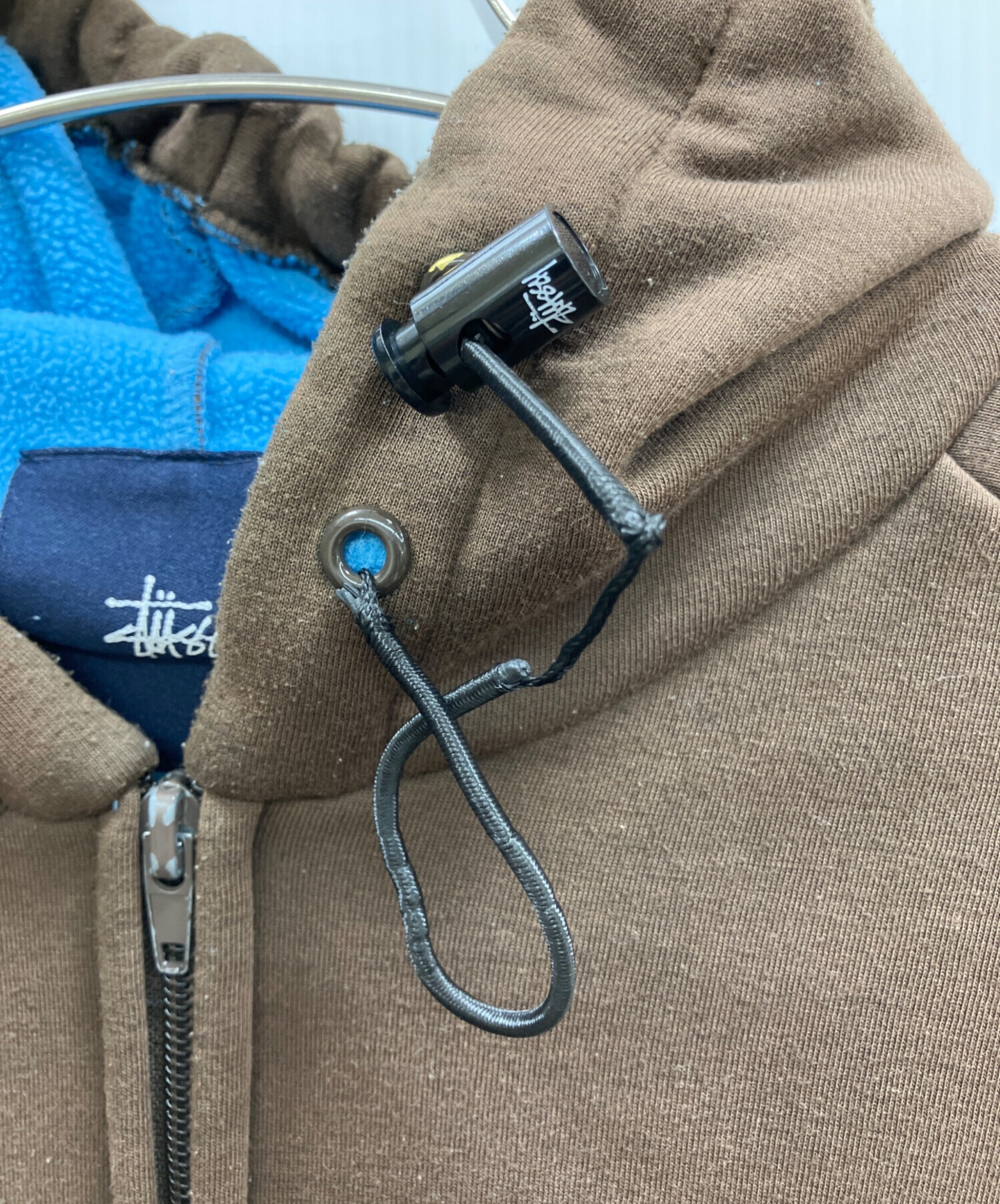 中古・古着通販】stussy (ステューシー) ロゴジップパーカー ブラウン