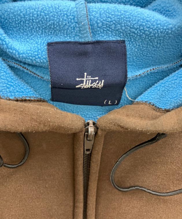 中古・古着通販】stussy (ステューシー) ロゴジップパーカー ブラウン