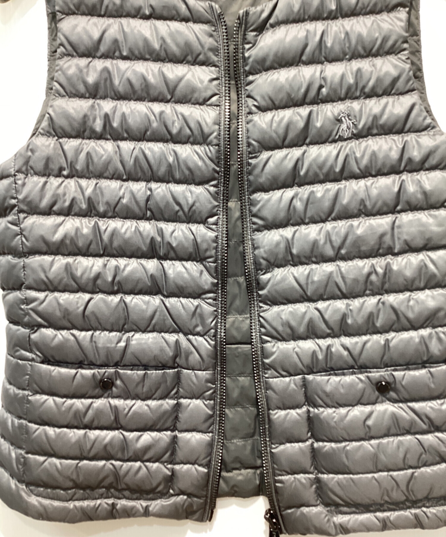 Ralph Lauren グレー ダウンベスト フード付き(10-4) 中古・古着通販】POLO RALPH LAUREN (ポロ・ラルフローレン) ダウン
