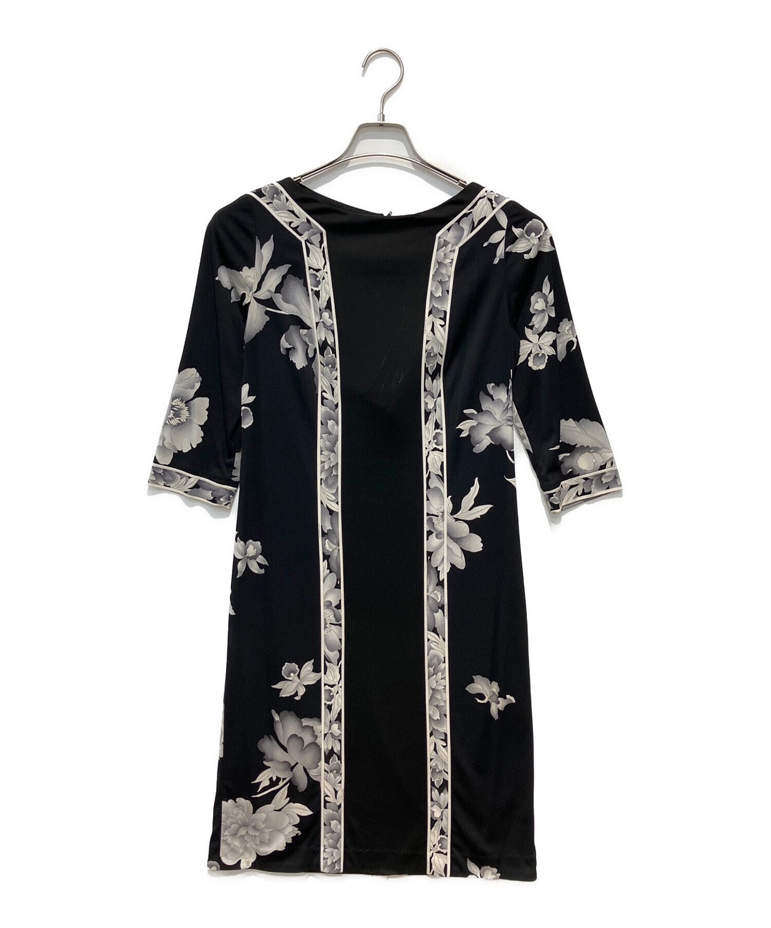 LEONARD FASHION n13 ワンピース 花柄 胡蝶蘭 カンカン 2 中古・古着通販】LEONARD FASHION (レオナールファッション) カンカン