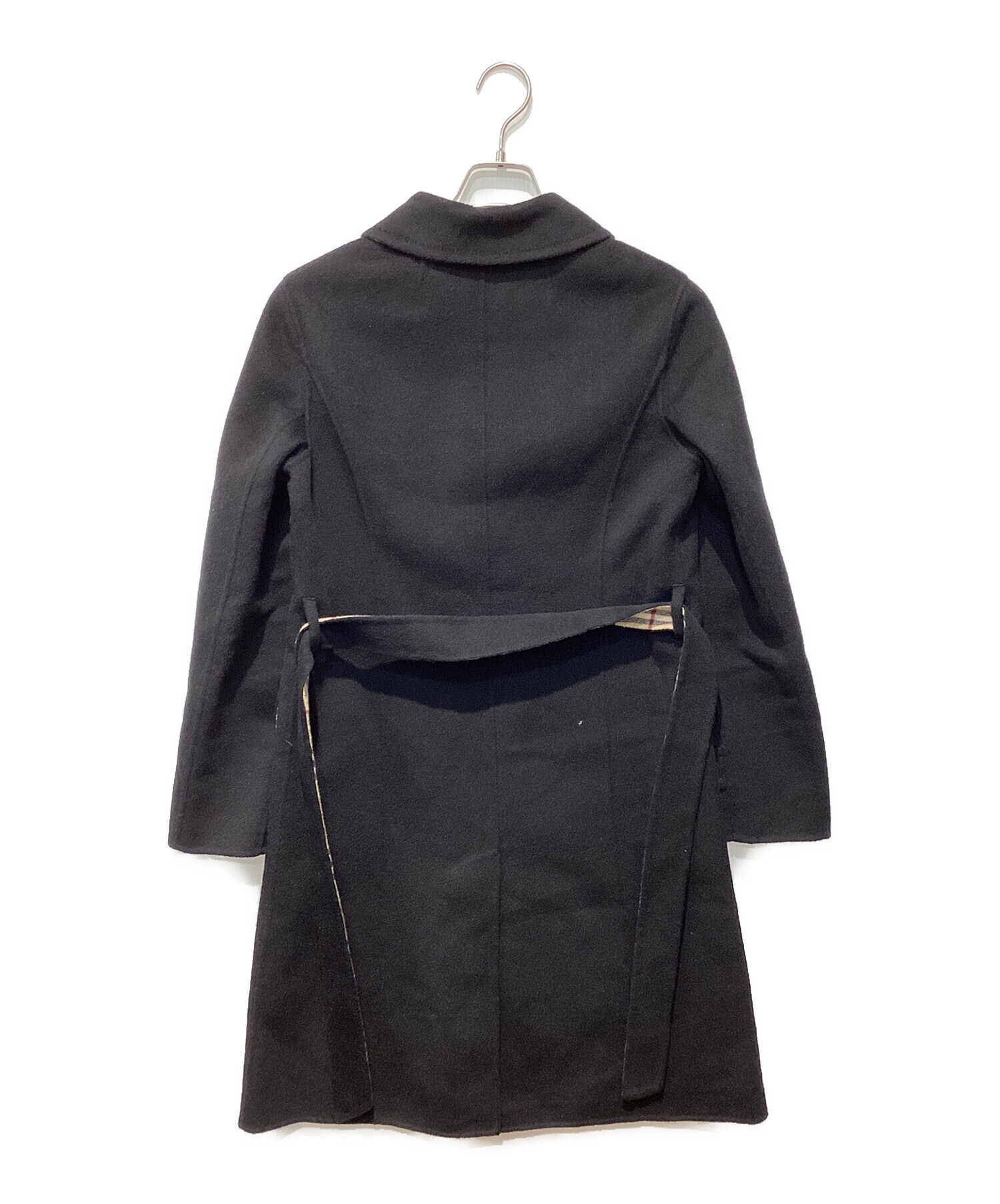 バーバリーロンドン　カシミヤ混ウールコート　38黒 中古・古着通販】BURBERRY LONDON (バーバリーロンドン) ウール