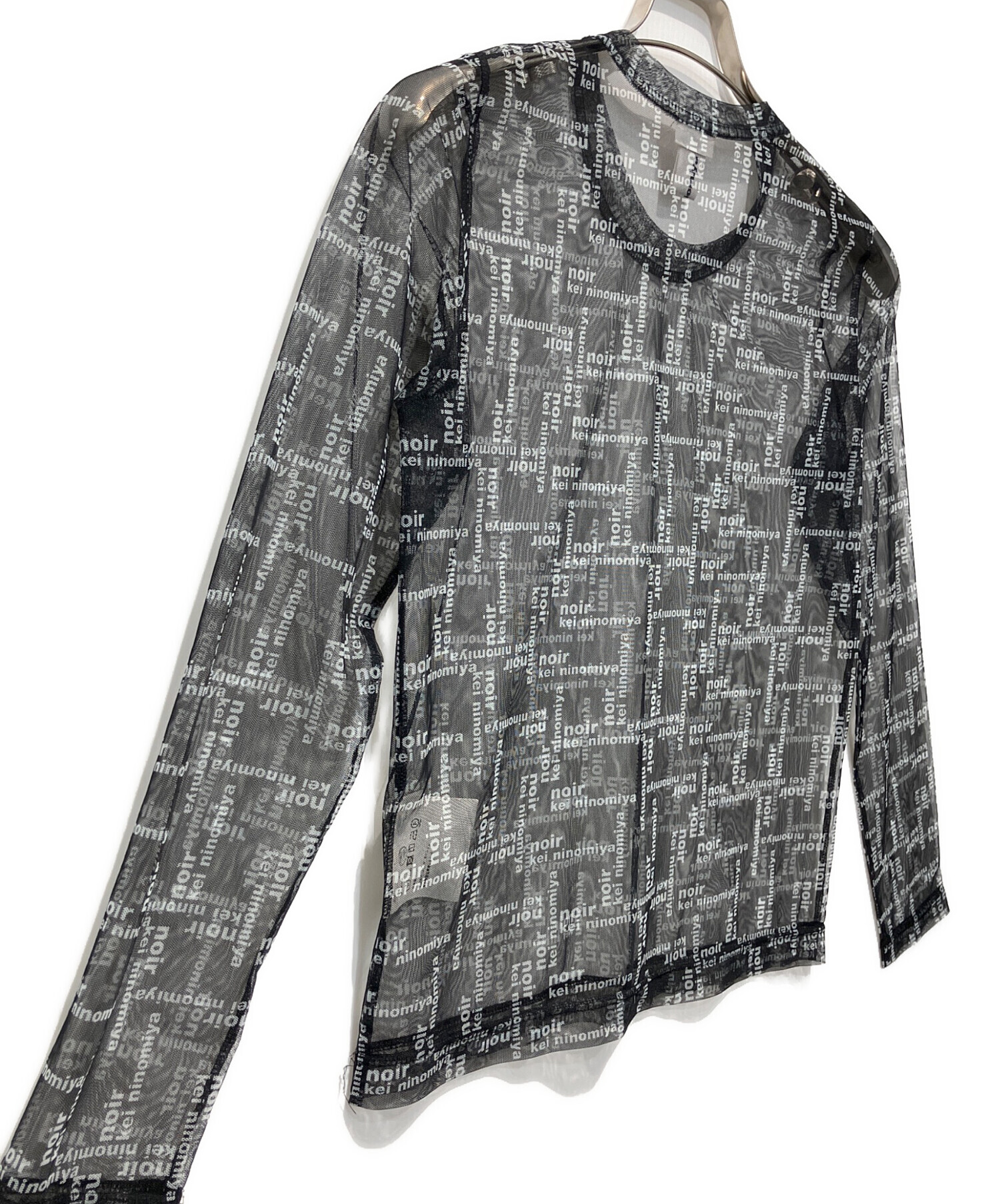 海*)様 noir kei ninomiyaドット柄 シースルー トップス 長袖 中古・古着通販】noir kei ninomiya (ノワール ケイ ニノミヤ) ロゴ