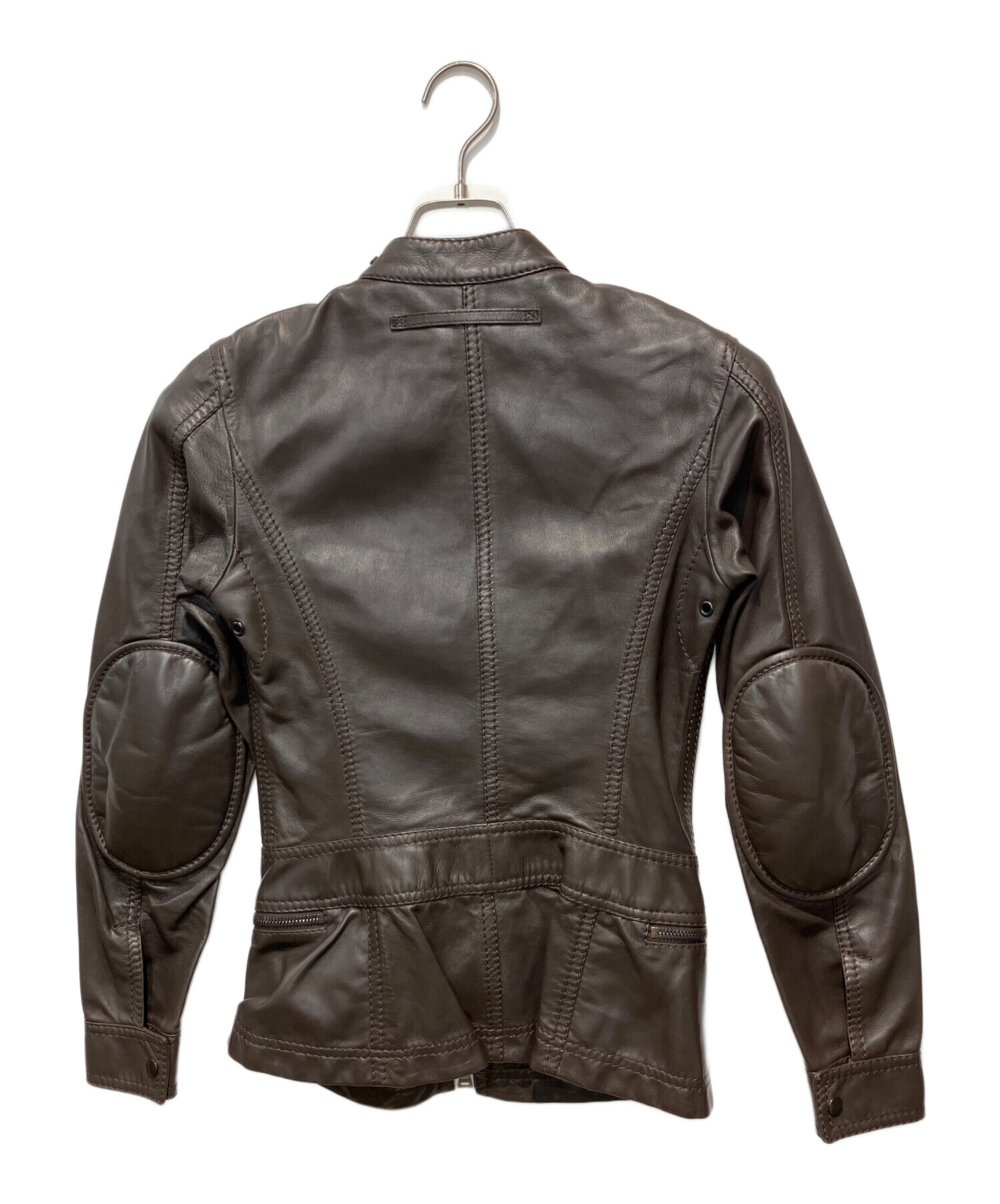 中古・古着通販】PRADA (プラダ) エルボーパッチライダースジャケット