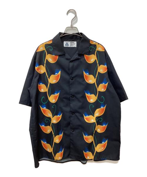 チャレンジャー　シャツ　XL　ブラック　ファイヤー 中古・古着通販】CHALLENGER (チャレンジャー) S/S FLAME LEAF SHIRT
