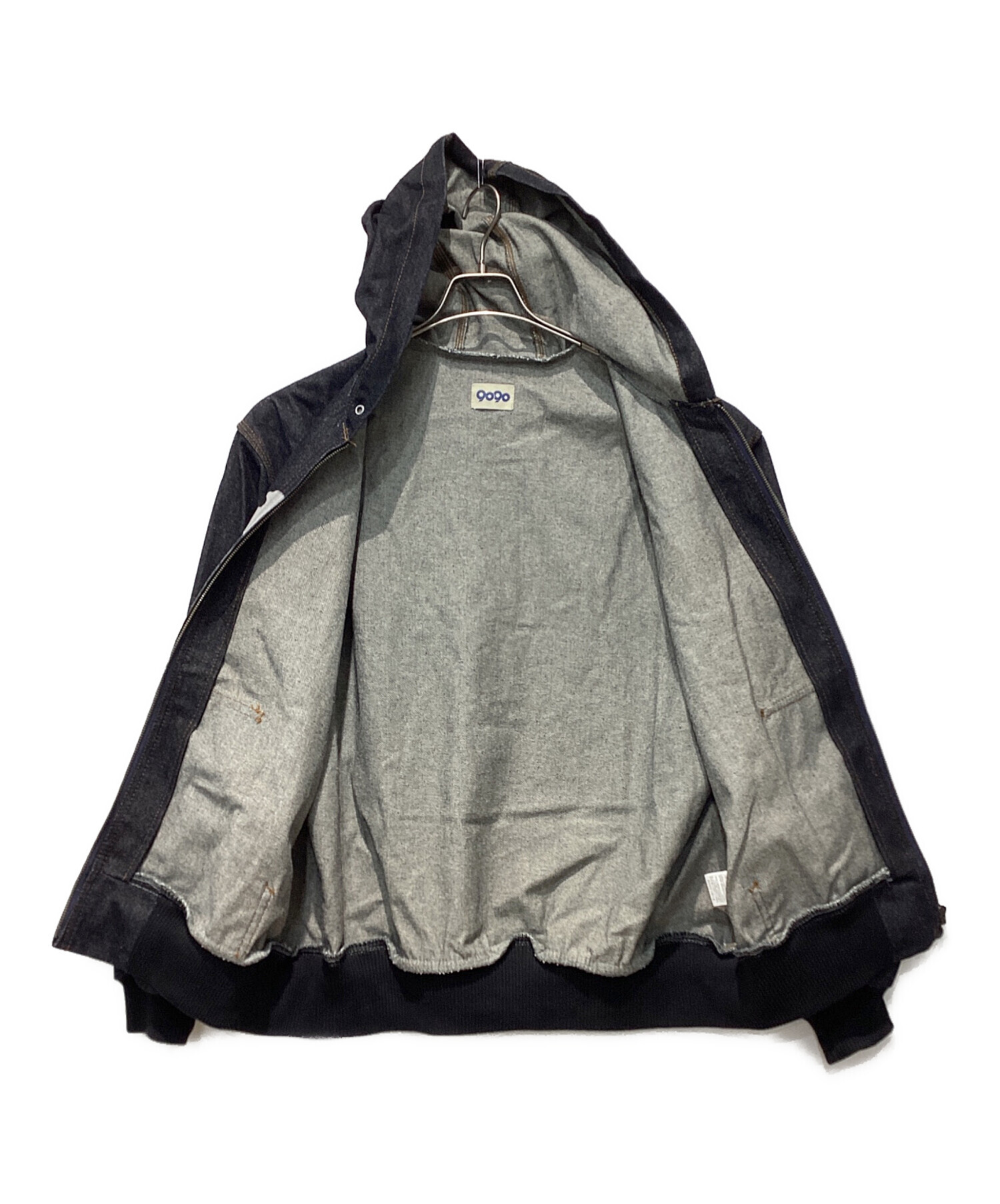中古・古着通販】9090 (9090) Bone Rigid Denim Zip Hoodie インディゴ