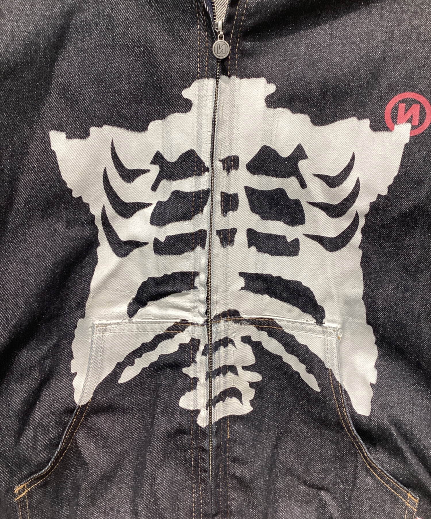 中古・古着通販】9090 (9090) Bone Rigid Denim Zip Hoodie インディゴ