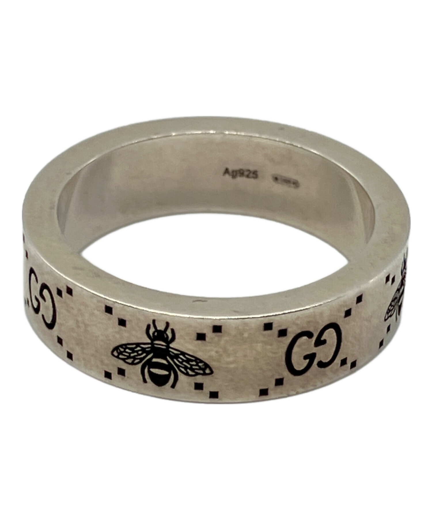 中古・古着通販】GUCCI (グッチ) GG＆ビー モチーフリング シルバー