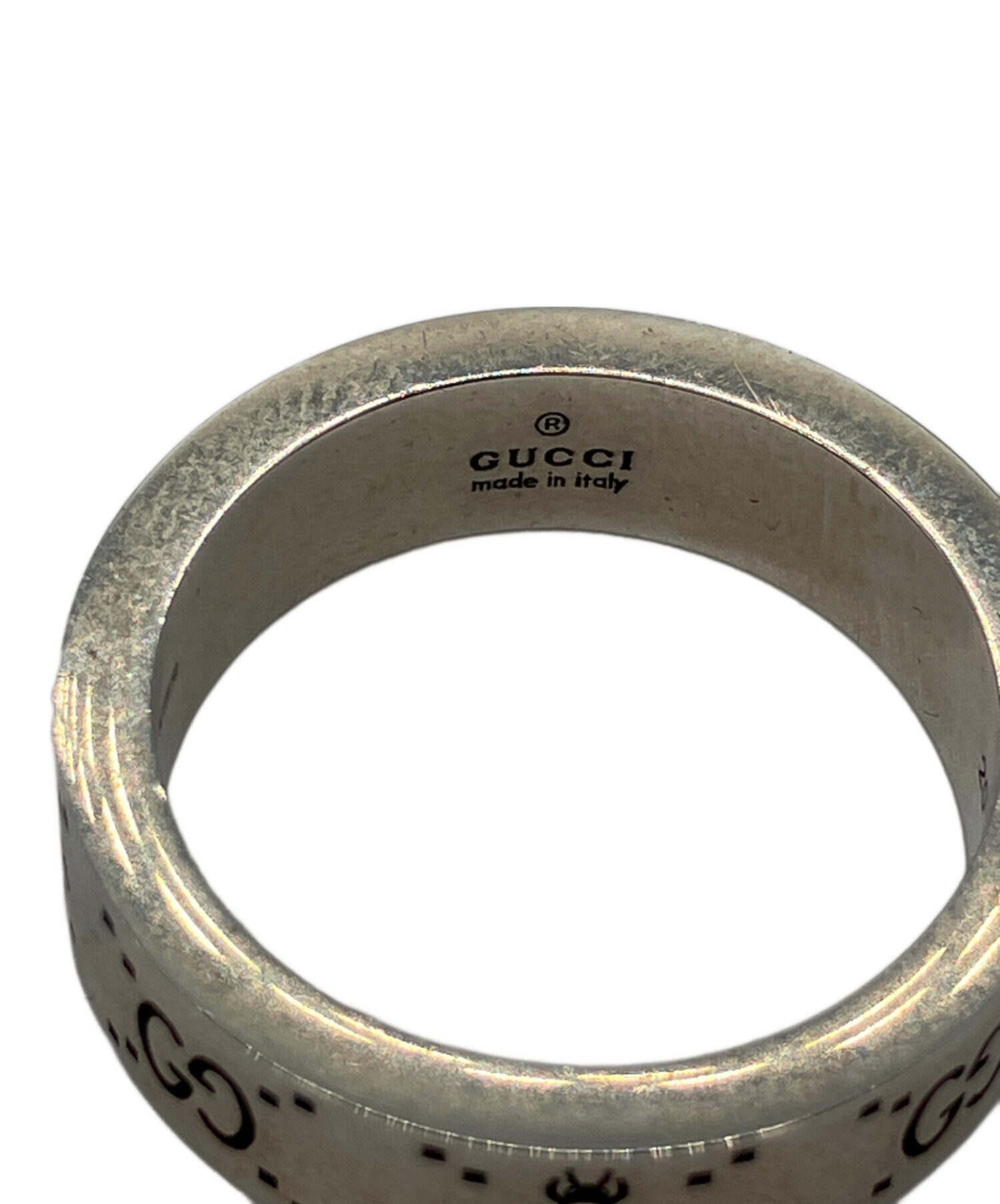 中古・古着通販】GUCCI (グッチ) GG＆ビー モチーフリング シルバー