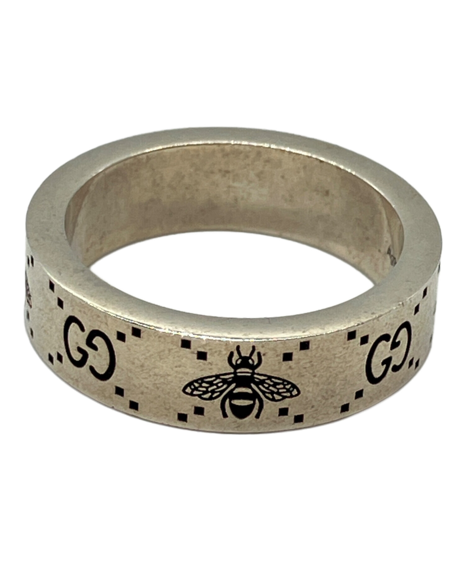 中古・古着通販】GUCCI (グッチ) GG＆ビー モチーフリング シルバー