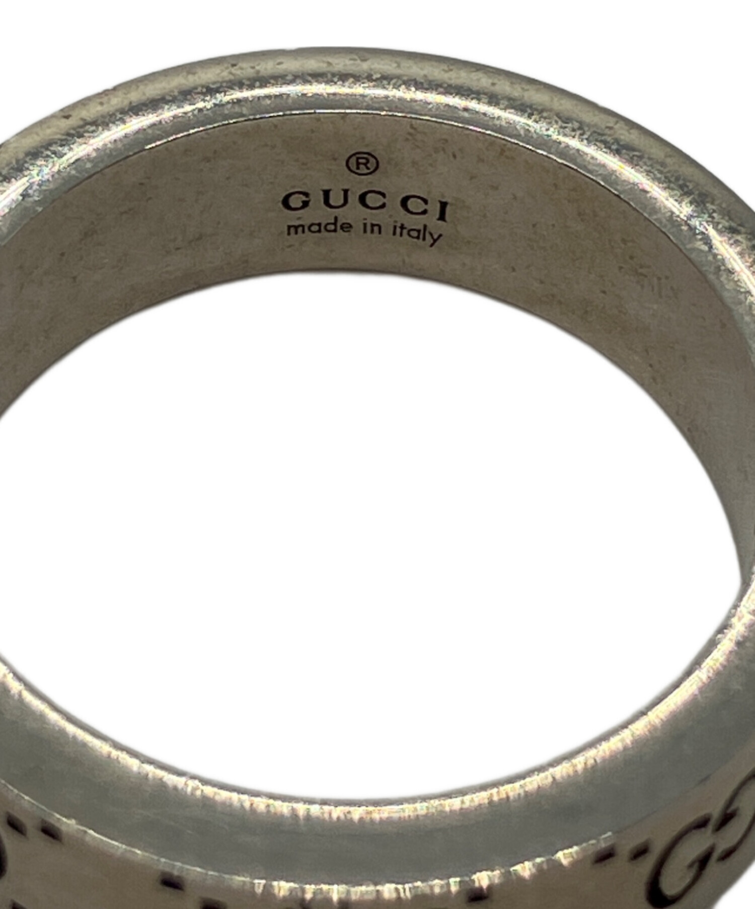 中古・古着通販】GUCCI (グッチ) GG＆ビー モチーフリング シルバー