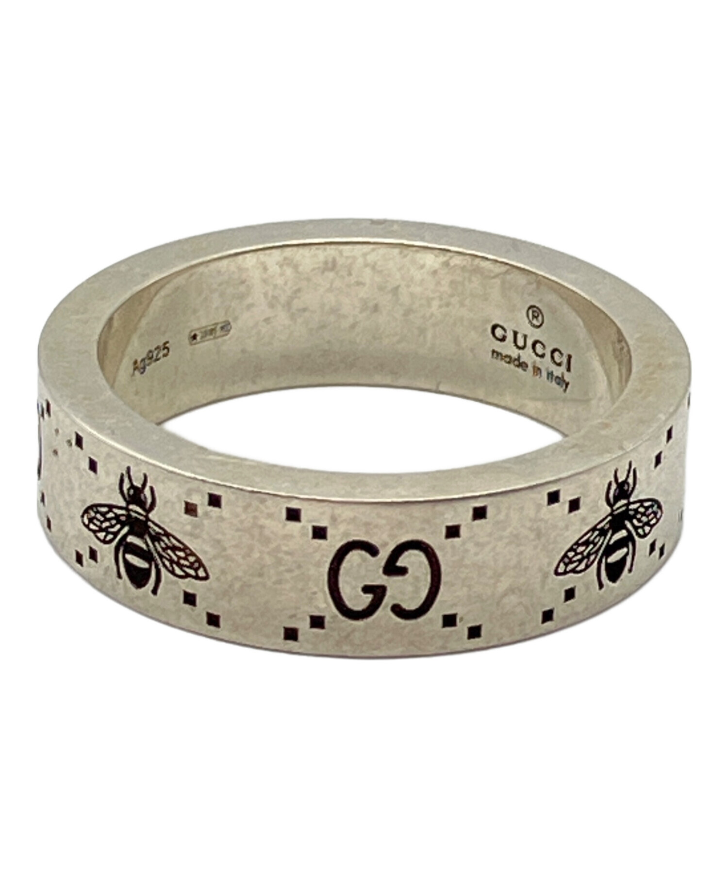 中古・古着通販】GUCCI (グッチ) GG＆ビー モチーフリング シルバー