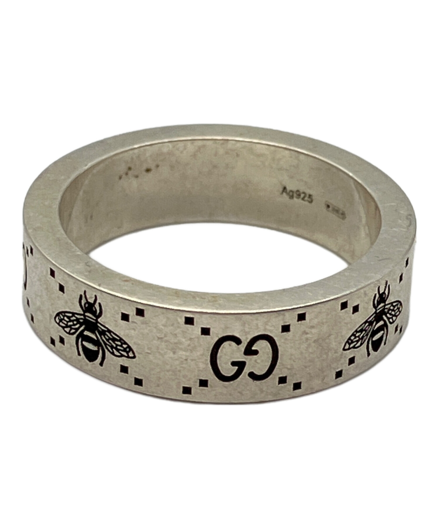 中古・古着通販】GUCCI (グッチ) GG＆ビー モチーフリング シルバー