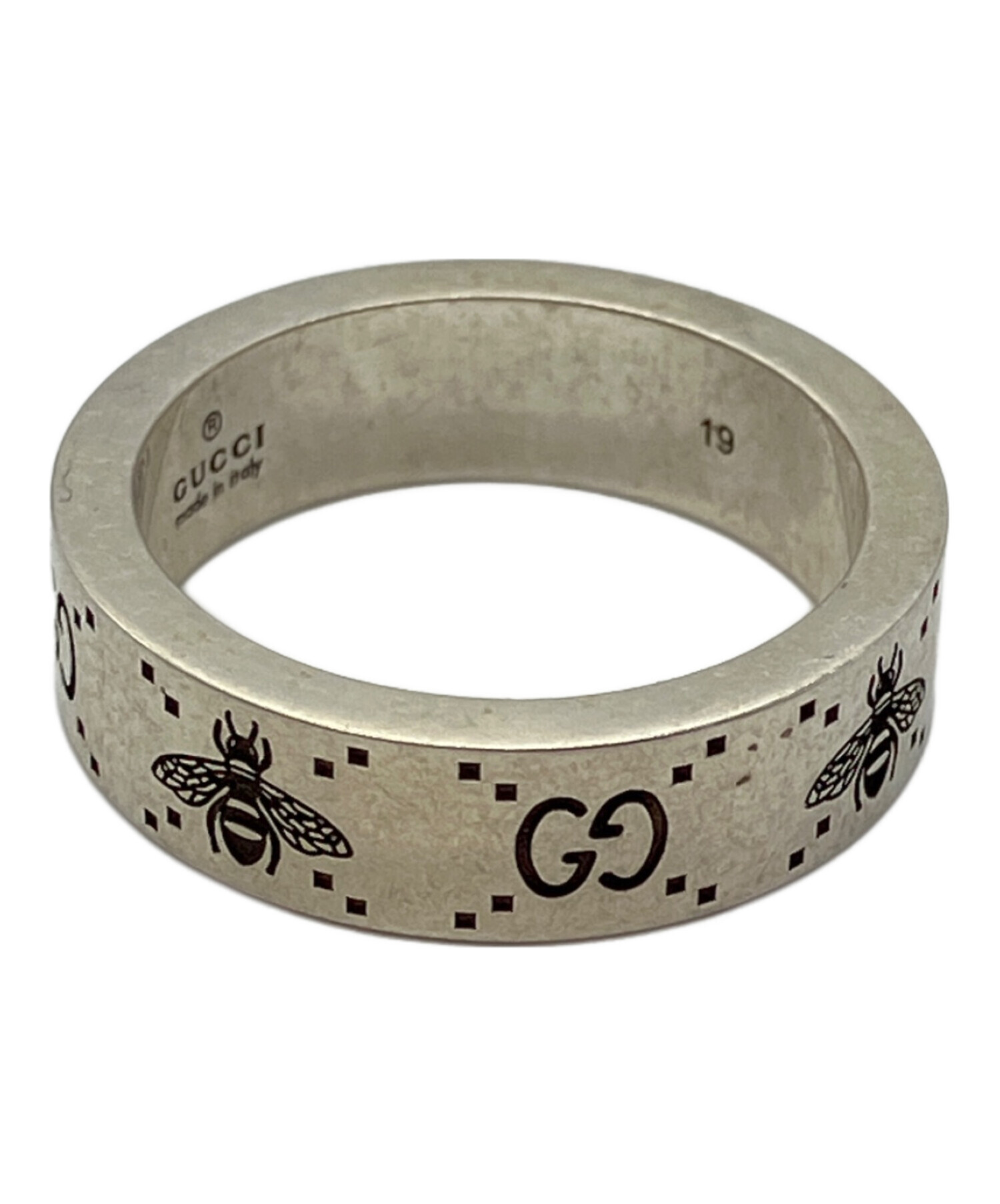 中古・古着通販】GUCCI (グッチ) GG＆ビー モチーフリング シルバー
