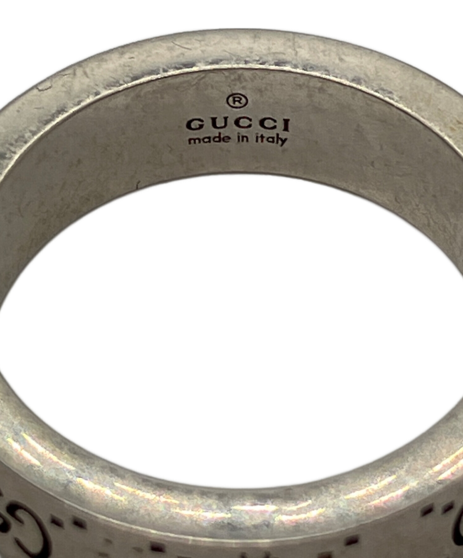中古・古着通販】GUCCI (グッチ) GG＆ビー モチーフリング シルバー