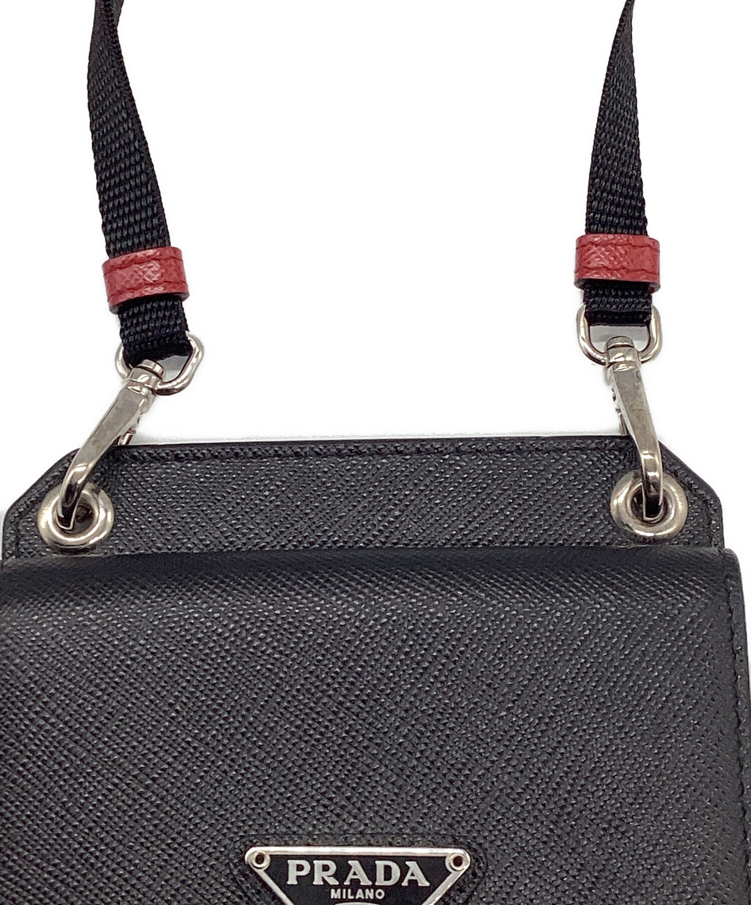 中古・古着通販】PRADA (プラダ) サフィアーノマルチケース ブラック