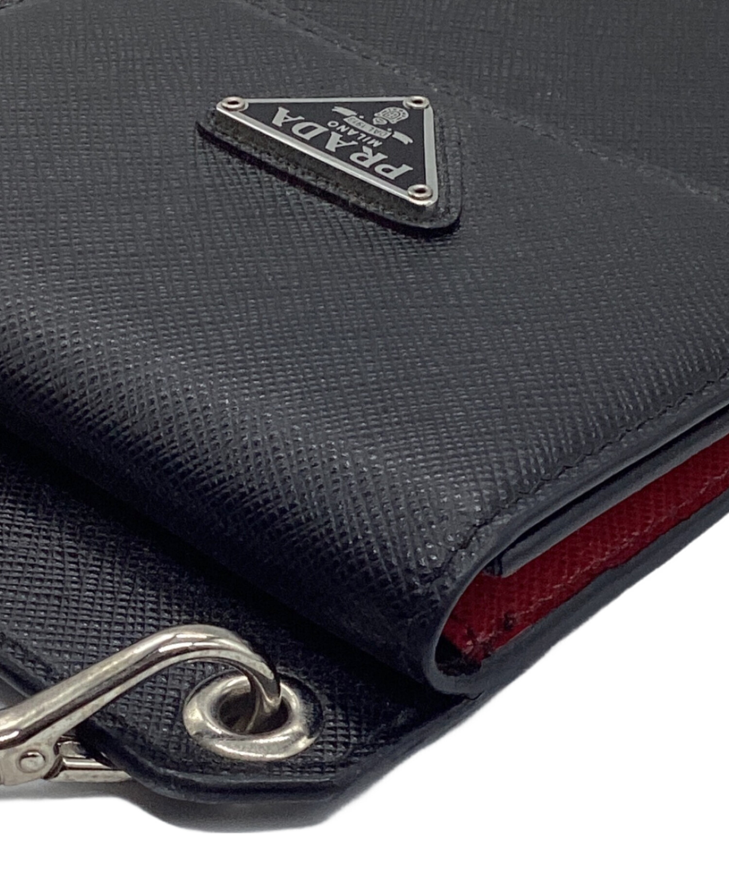 中古・古着通販】PRADA (プラダ) サフィアーノマルチケース ブラック