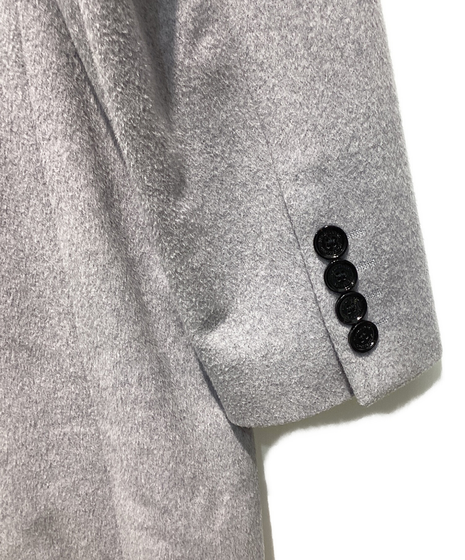 美品 ブラックレーベルクレストブリッジ メルトンコート Mグレー シングルウール 中古・古着通販】BLACK LABEL CRESTBRIDGE (ブラックレーベル クレスト