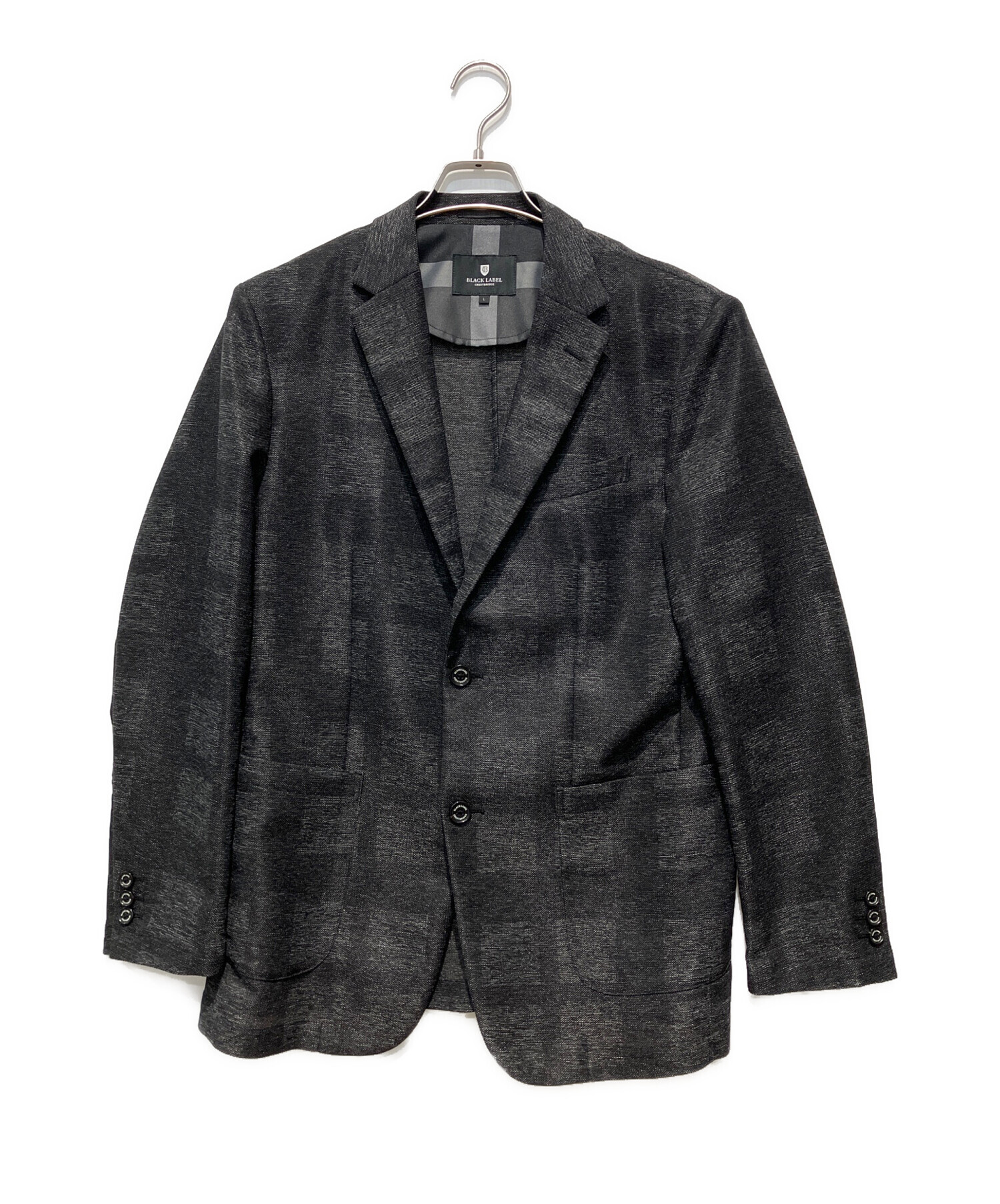 美品 ブラックレーベルクレストブリッジ テーラードジャケット 黒 S 中古・古着通販】BLACK LABEL CRESTBRIDGE (ブラックレーベル クレスト