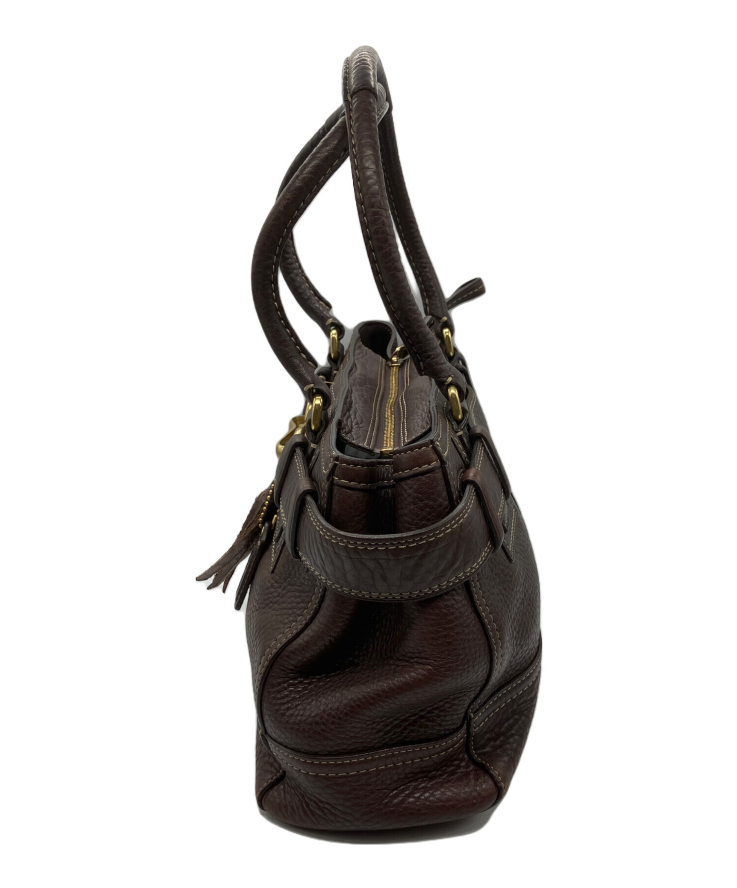 中古・古着通販】COACH (コーチ) ハンプトンズ ハンドバッグ ブラウン