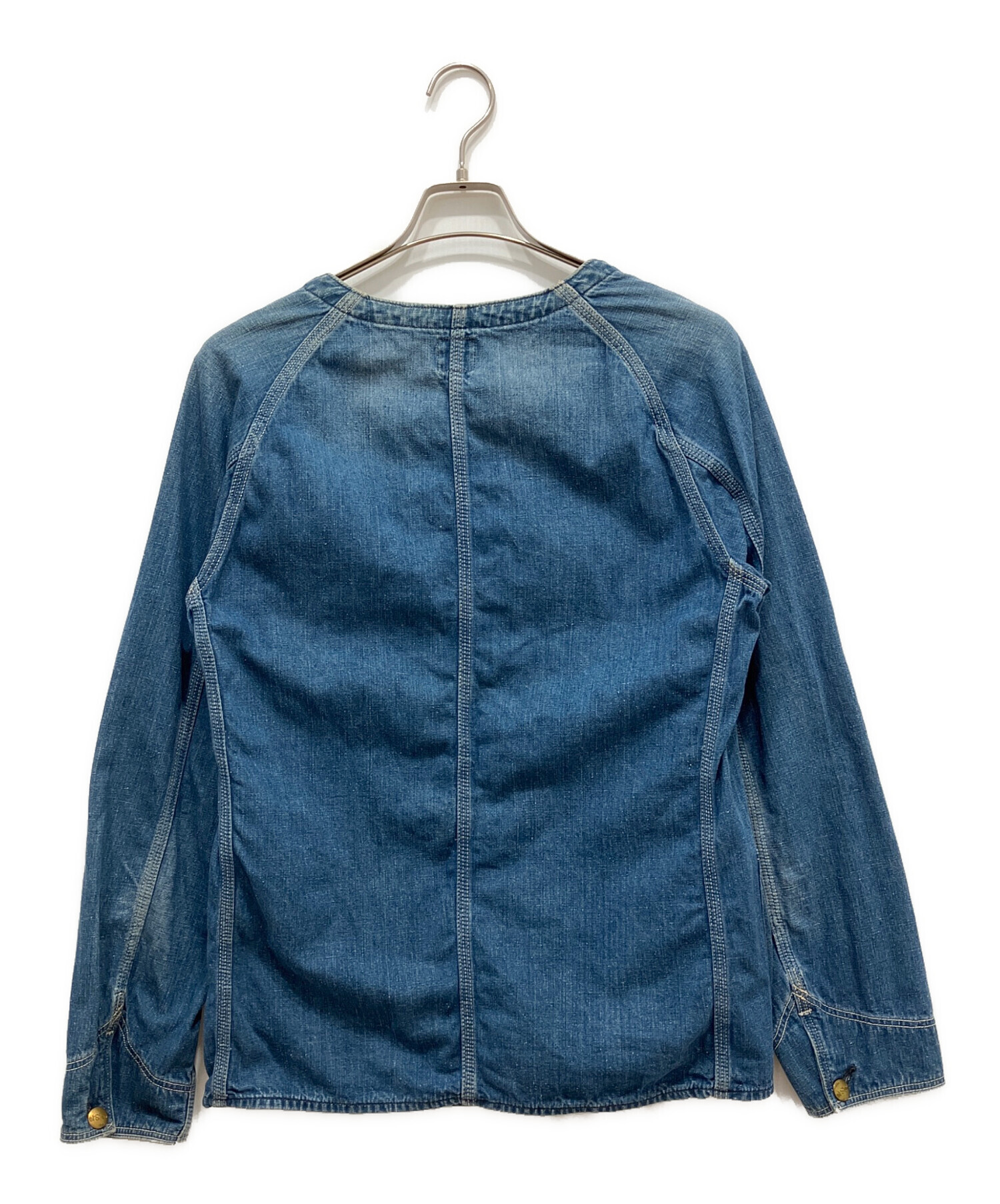 中古・古着通販】orSlow (オアスロウ) ノーカラーデニムカバーオール