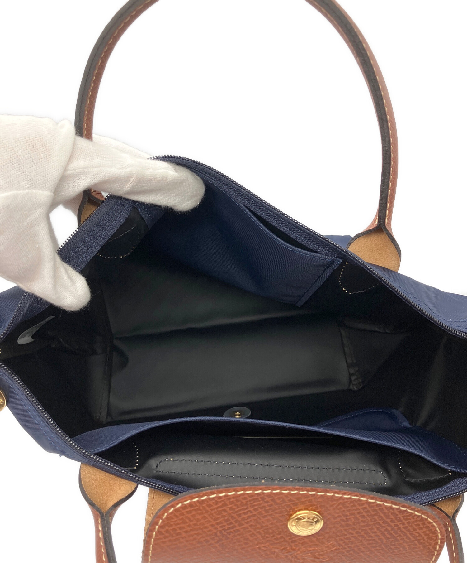 美品 希少 Longchamp 2018年限定モデル Sサイズ ネイビー/紺 中古・古着通販】LONGCHAMP (ロンシャン) オリジナルSトップハンドル