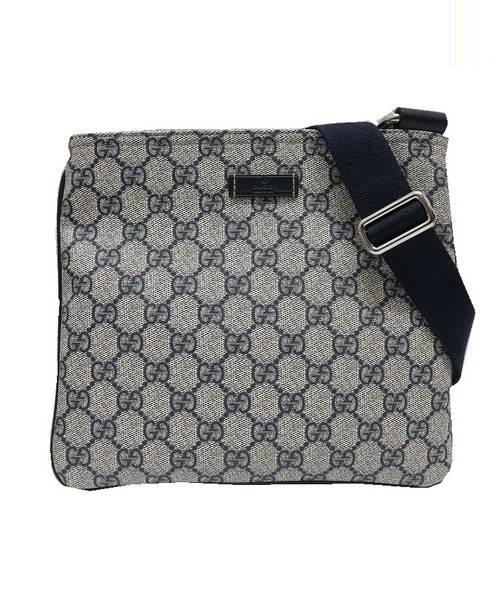 中古・古着通販】GUCCI (グッチ) ショルダーバッグ ホワイト×ネイビー 