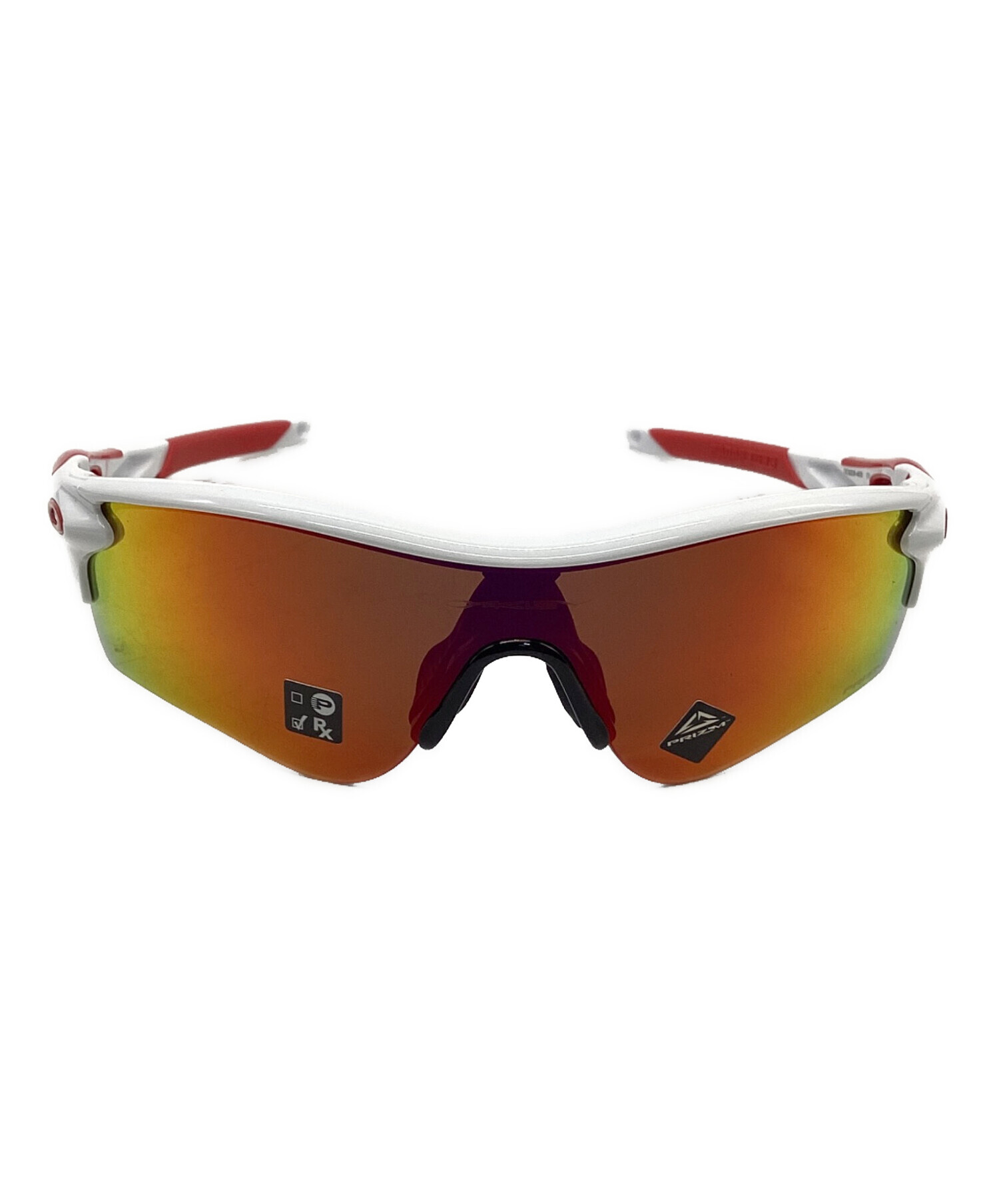 Oakley レーダーパス スポーツサングラス ホワイト レッド グレー
