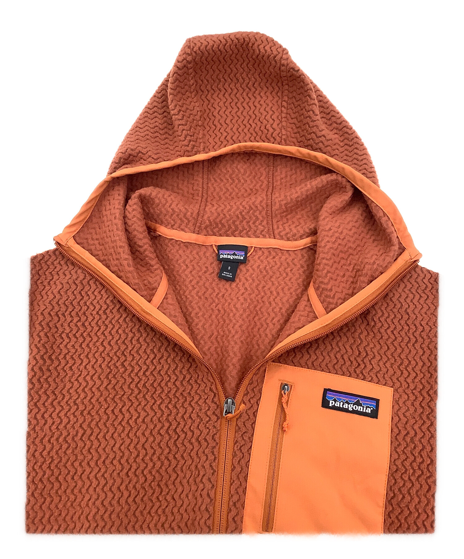 【タマフ】 パタゴニア　Ｒ1 フルジップS  オレンジ　美品 中古・古着通販】Patagonia (パタゴニア) R1エア・フルジップ
