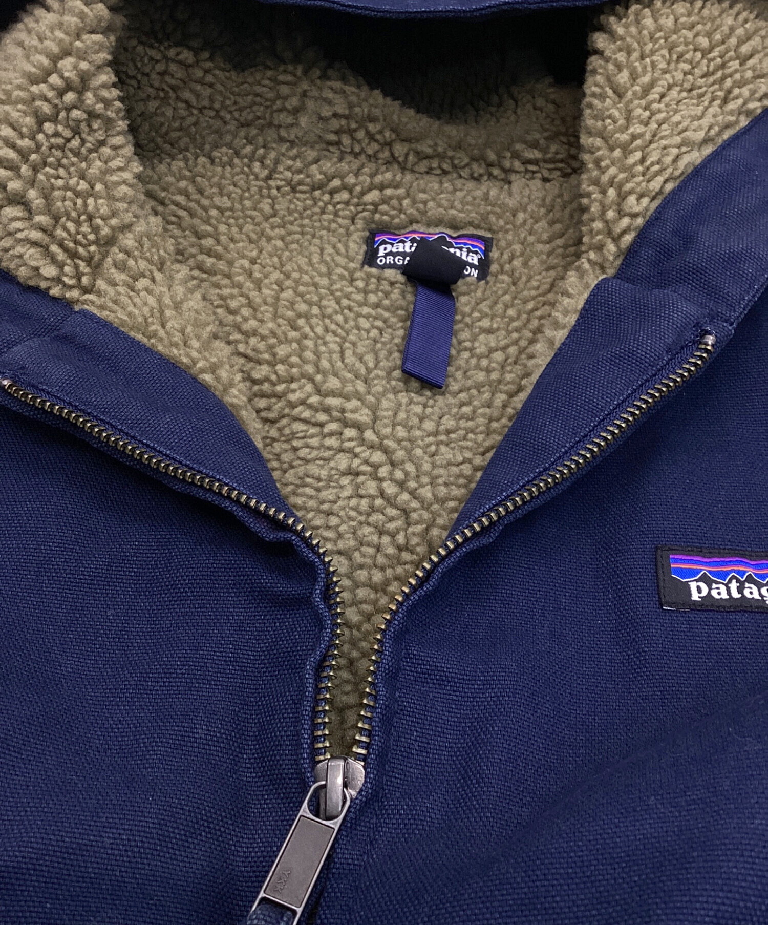 Patagonia ラインドキャンバスフーディ　 ジャケット XL ネイビー 中古・古着通販】Patagonia (パタゴニア) ラインドキャンバス