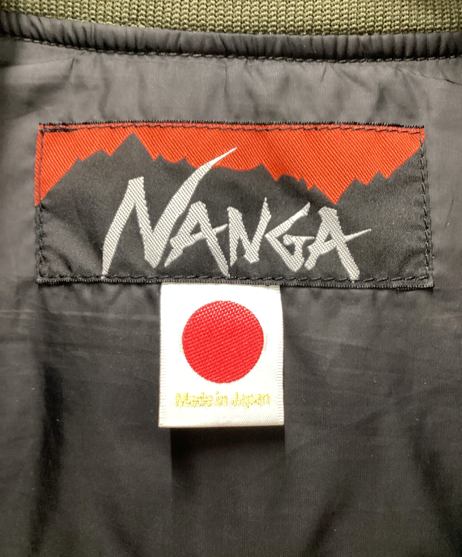NANGA ×orangeのコラボブラック MA-1ジャケット Lサイズ 中古・古着通販】NANGA (ナンガ) Orange (オレンジ) 焚火オーロラMA
