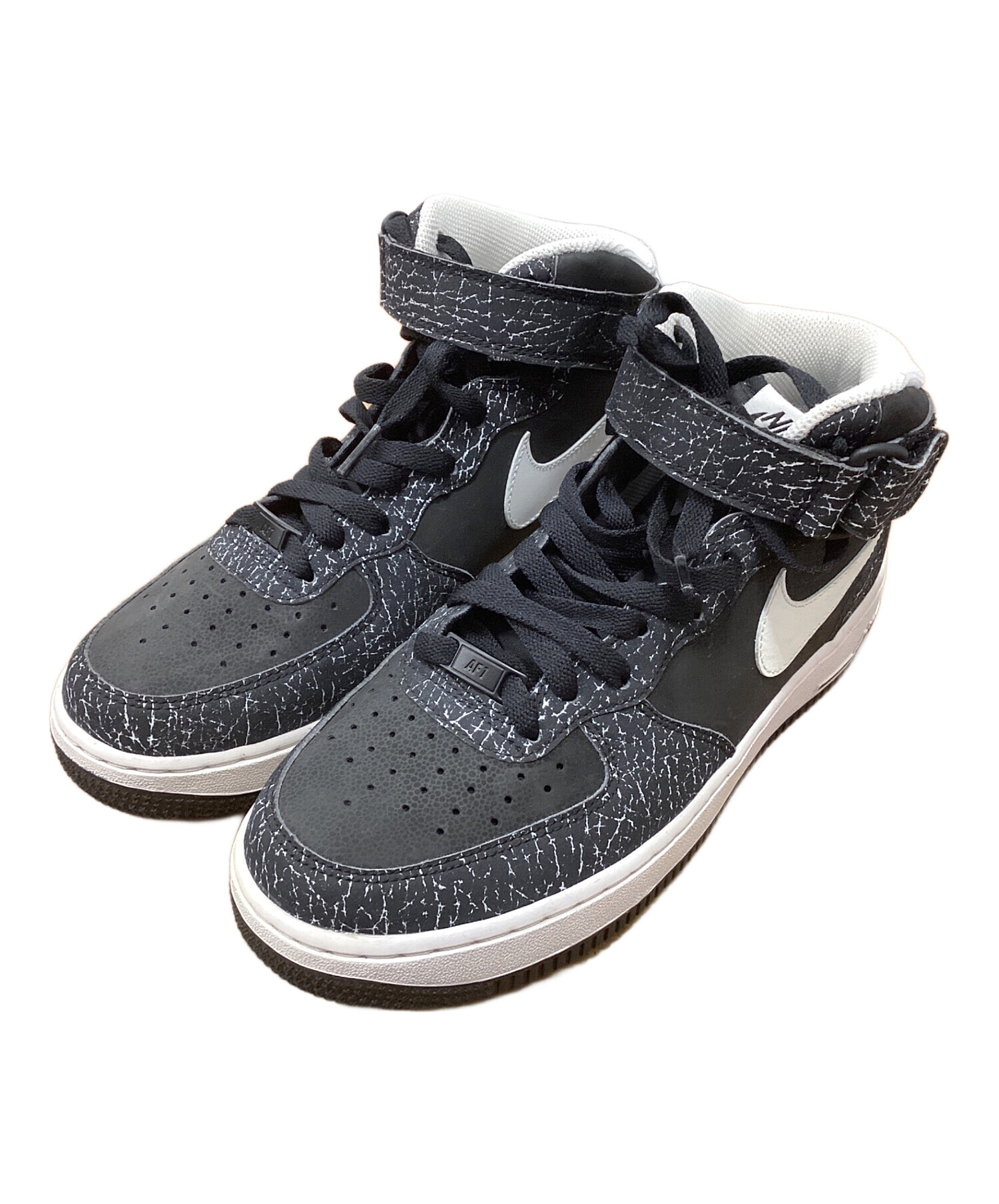 中古・古着通販】NIKE (ナイキ) AIR FORCE1 MID ブラック×ホワイト 