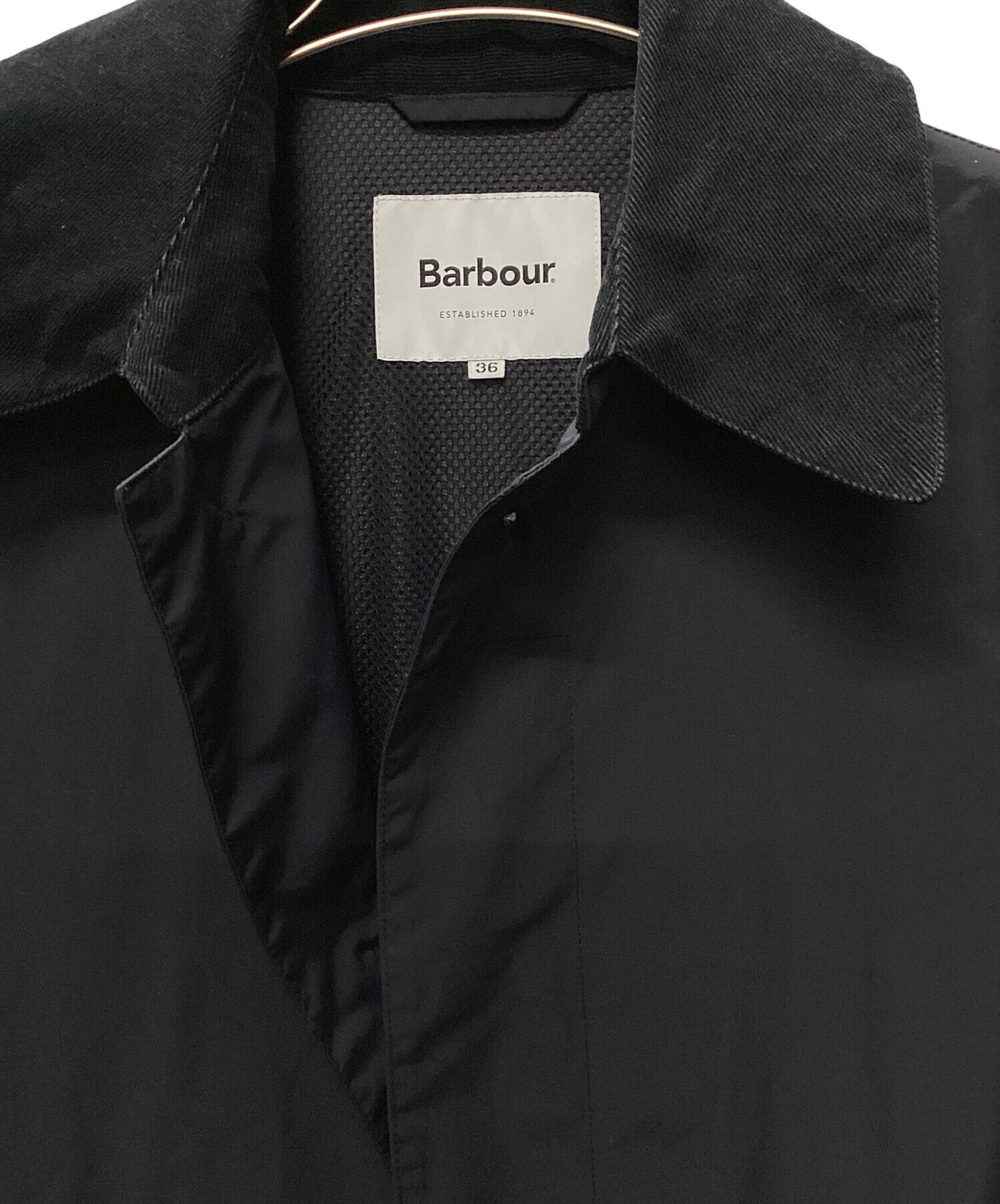 中古・古着通販】Barbour (バブアー) ステンカラーコート ブラック 