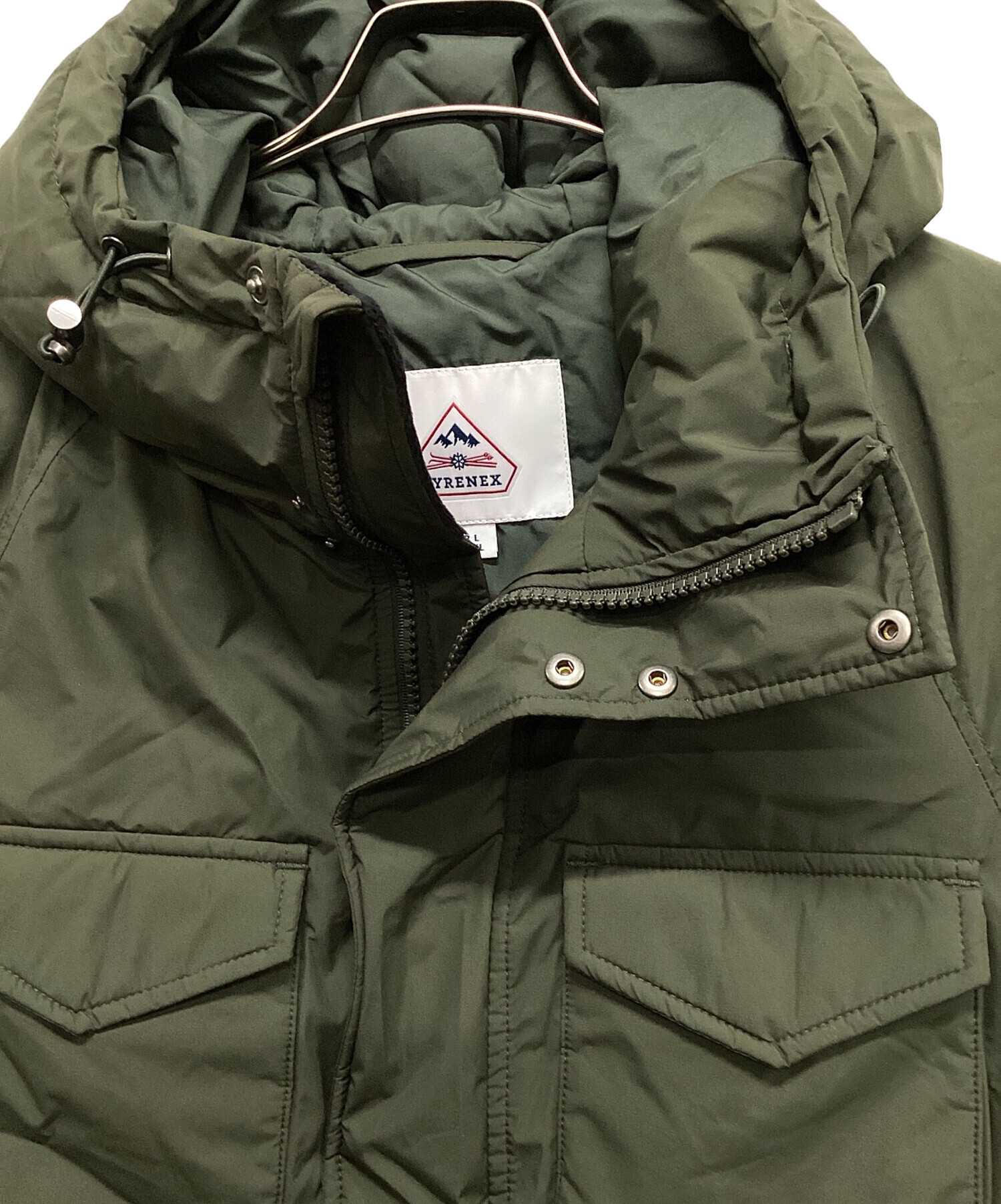 美品 PYRENEX フード付きオリーブダウンジャケット - メルカリ PYRENEX 